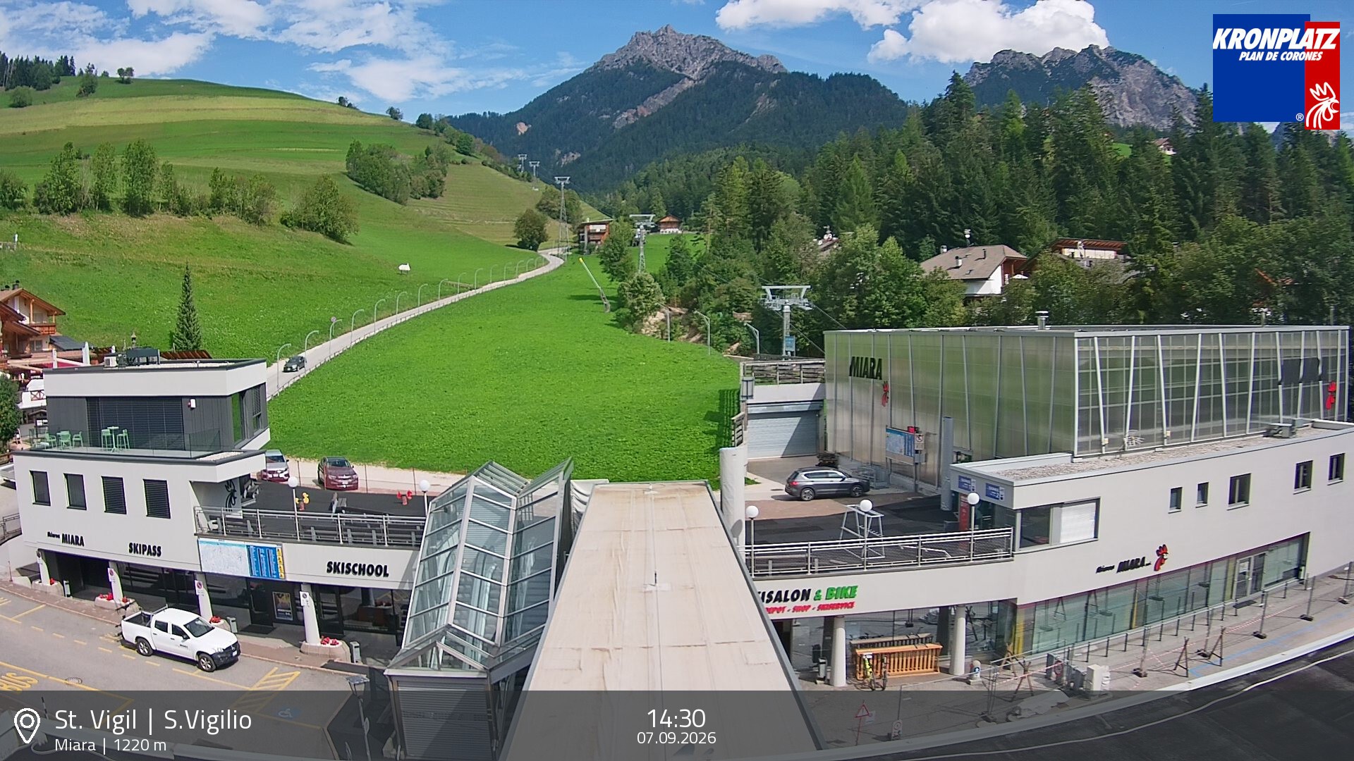 Archiv Foto Webcam Talstation Miara, Kronplatz