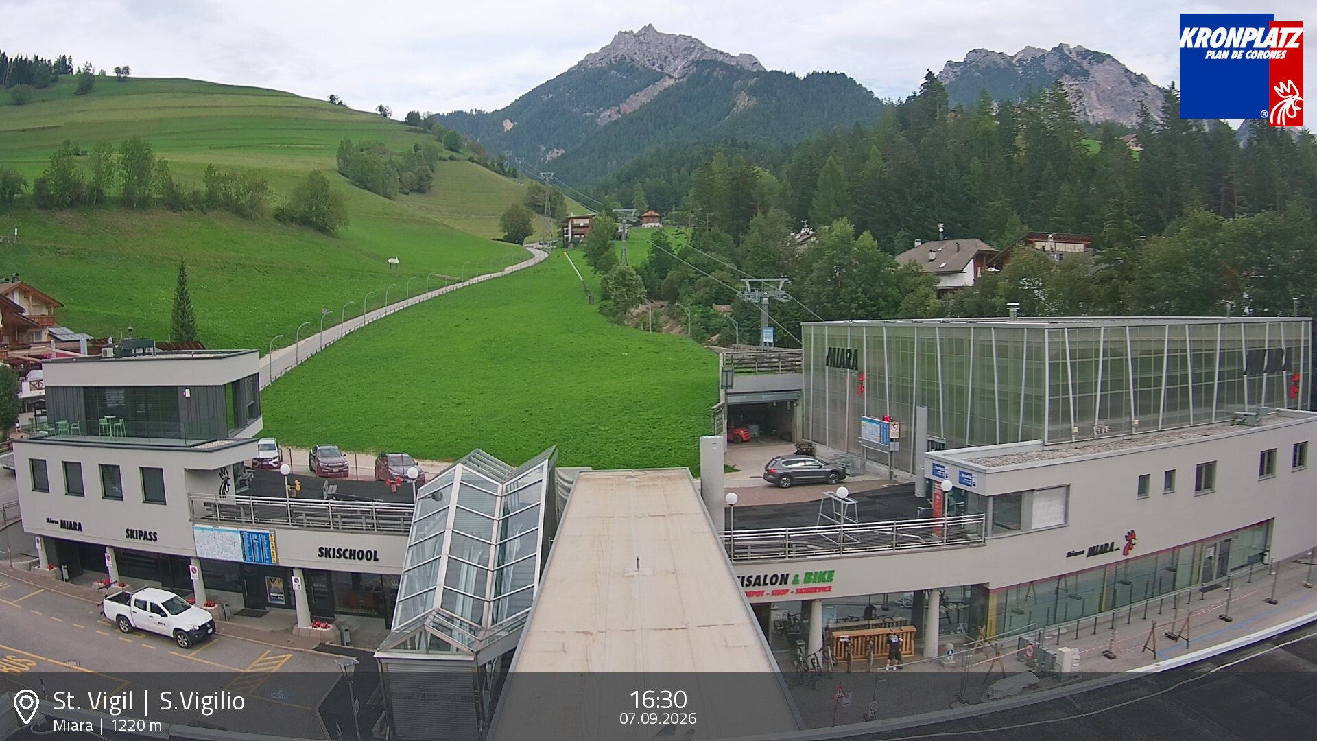 Archiv Foto Webcam Talstation Miara, Kronplatz