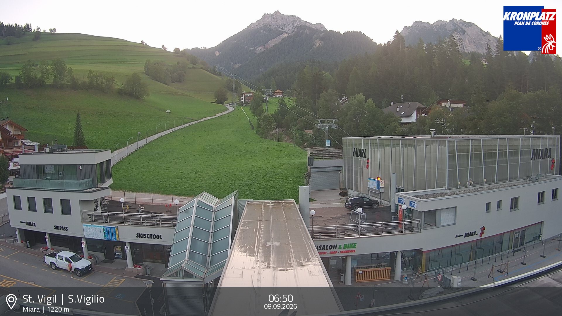 Archiv Foto Webcam Talstation Miara, Kronplatz