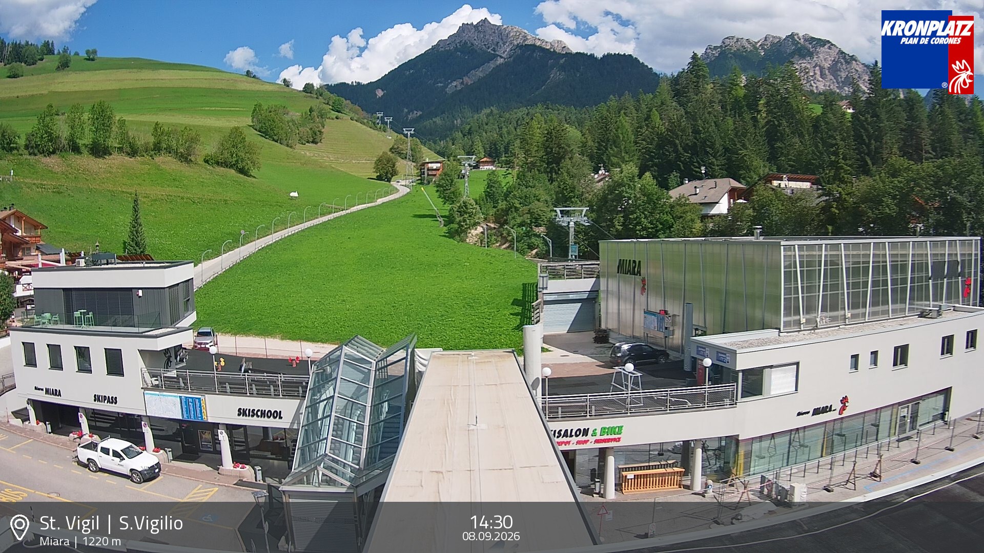 Archiv Foto Webcam Talstation Miara, Kronplatz