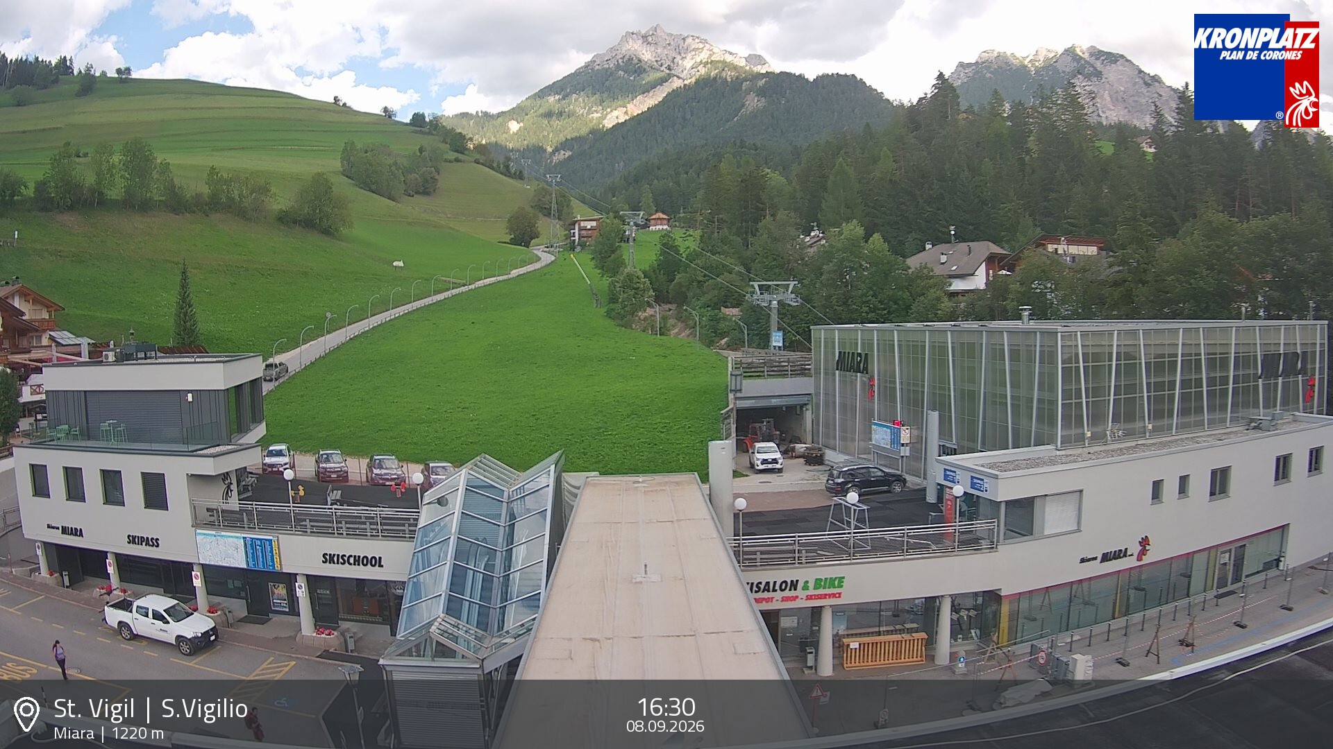 Archiv Foto Webcam Talstation Miara, Kronplatz