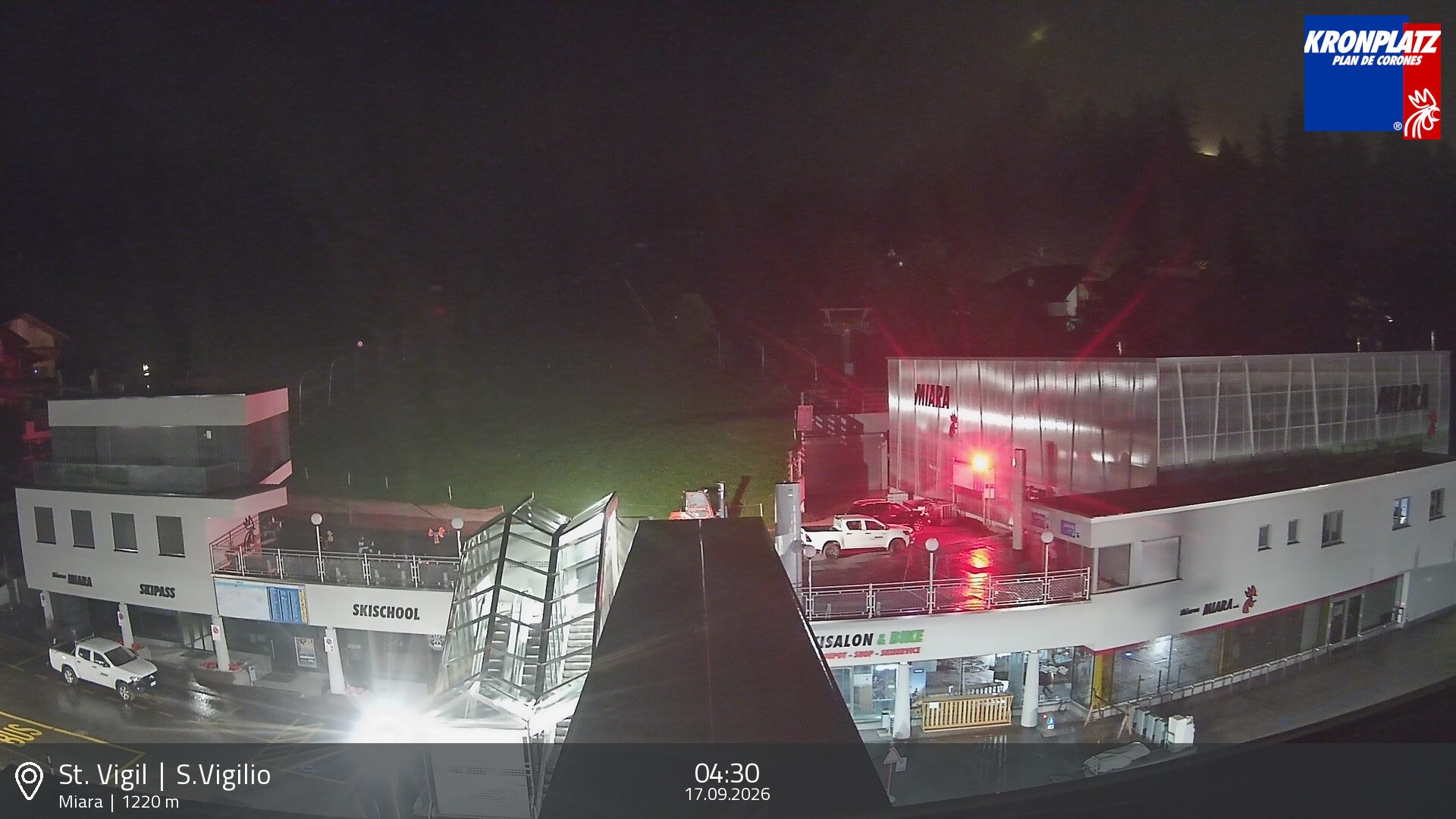 Archived image Webcam Base station Miara, Plan de Corones