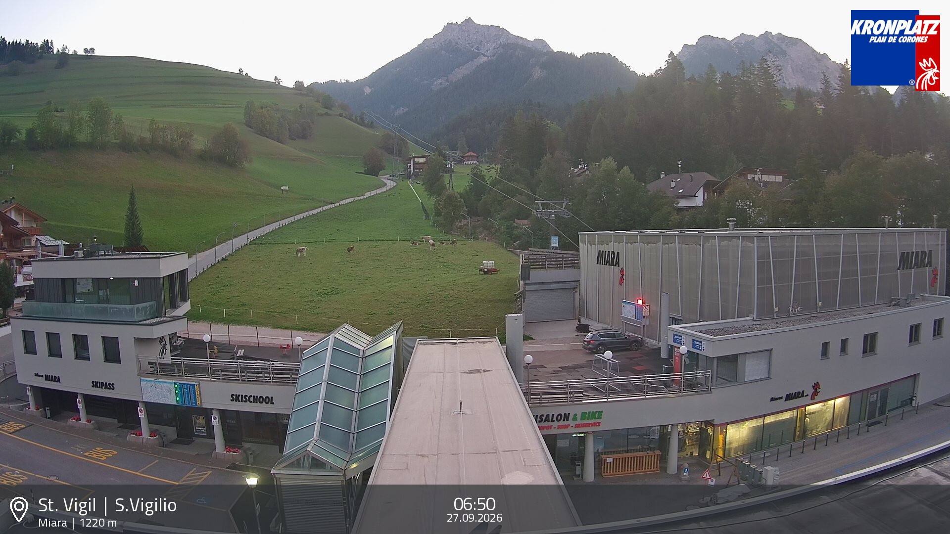 Archiv Foto Webcam Talstation Miara, Kronplatz