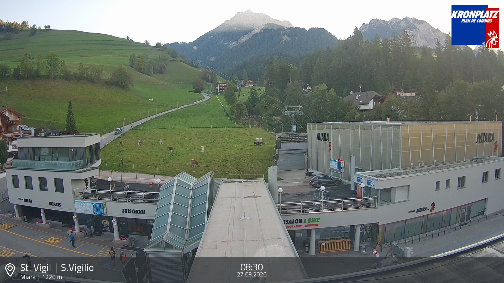 Archiv Foto Webcam Talstation Miara, Kronplatz