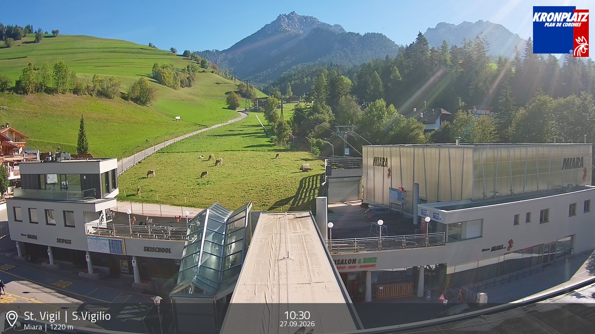 Archiv Foto Webcam Talstation Miara, Kronplatz