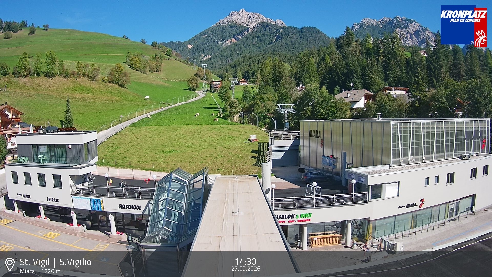 Archiv Foto Webcam Talstation Miara, Kronplatz