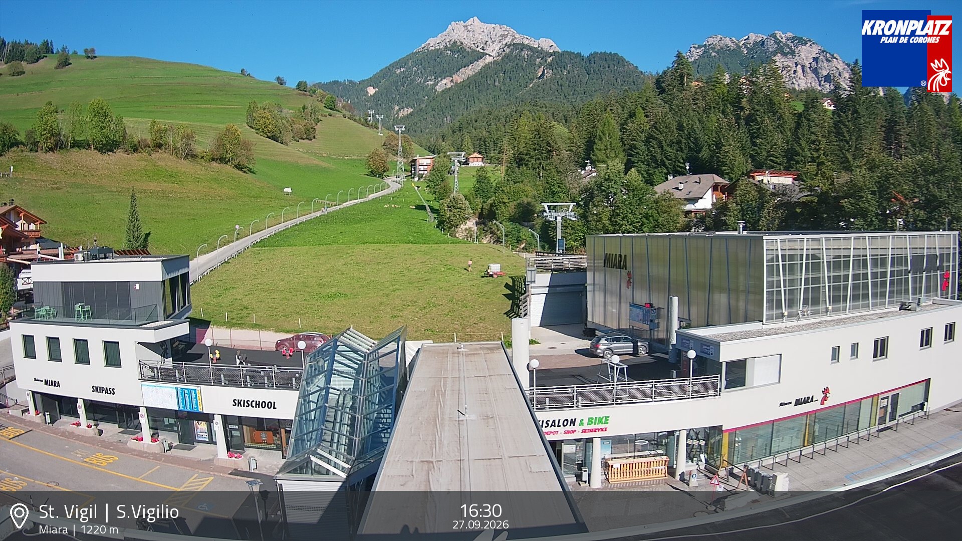 Archiv Foto Webcam Talstation Miara, Kronplatz