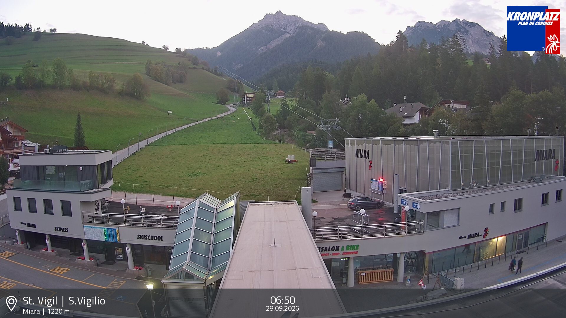Archiv Foto Webcam Talstation Miara, Kronplatz