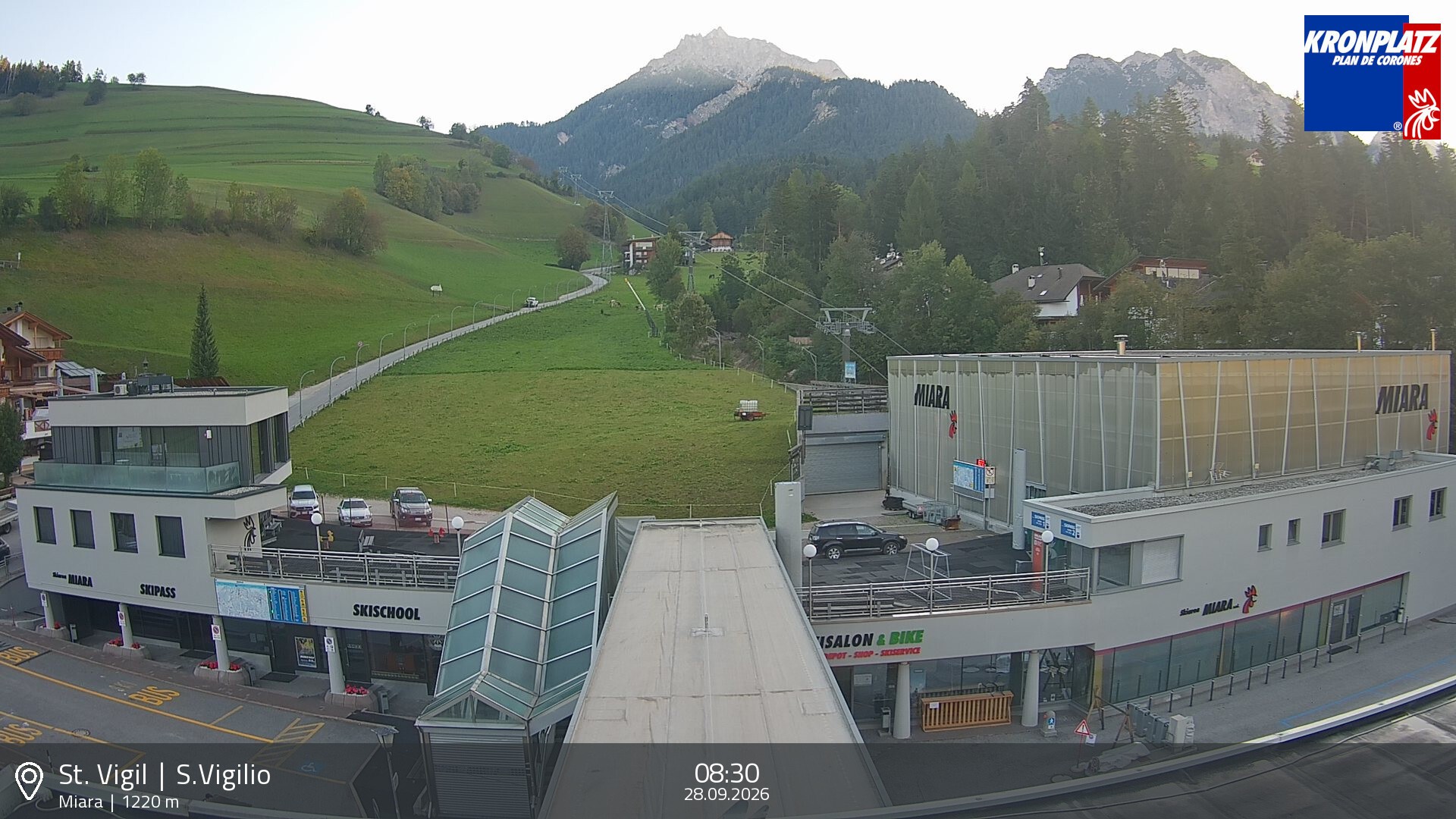 Archiv Foto Webcam Talstation Miara, Kronplatz
