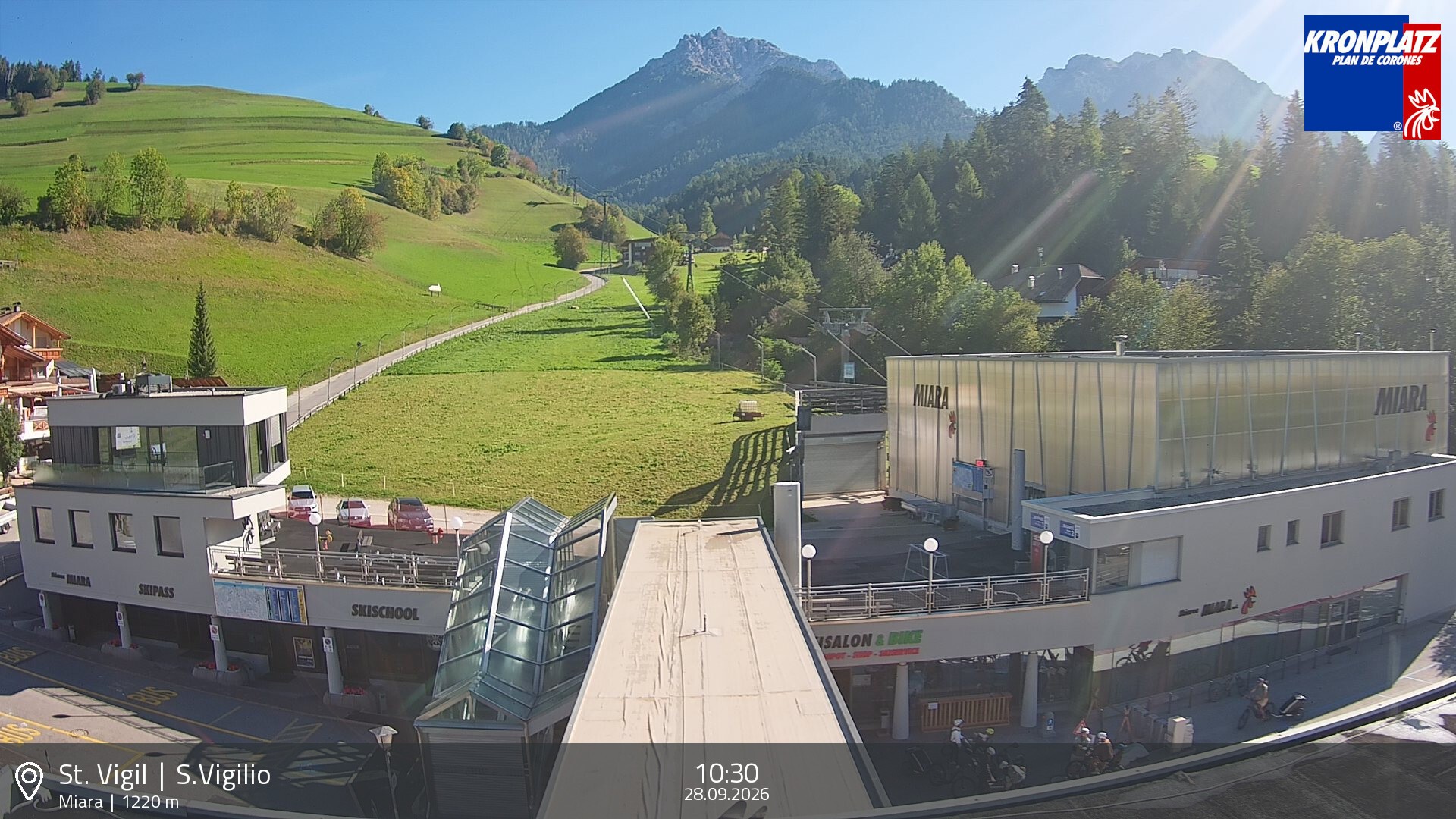 Archiv Foto Webcam Talstation Miara, Kronplatz