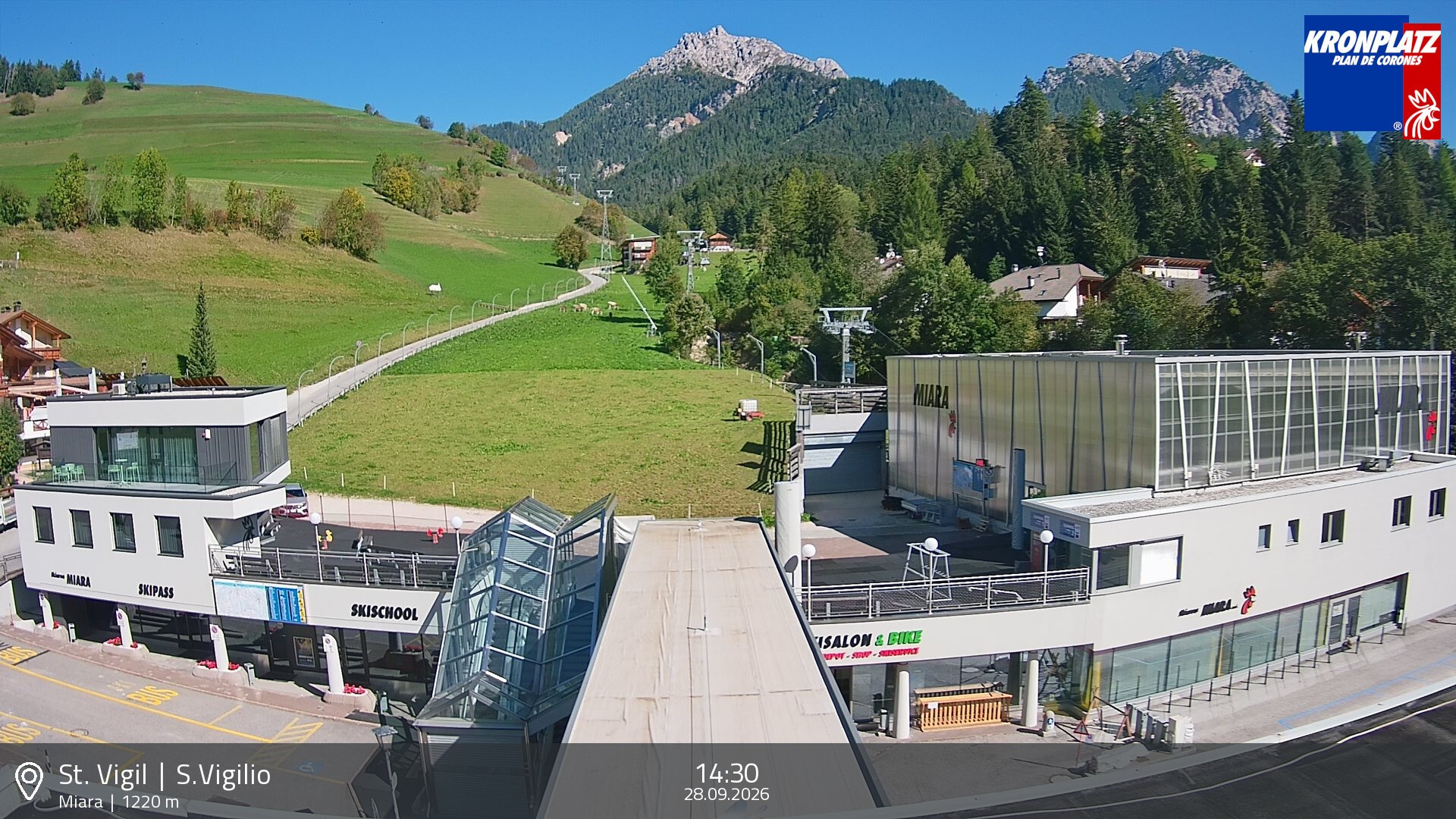 Archiv Foto Webcam Talstation Miara, Kronplatz