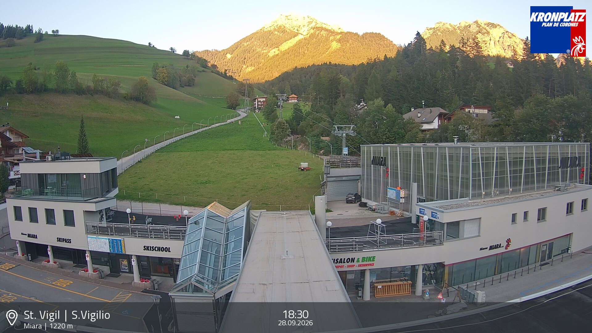 Archiv Foto Webcam Talstation Miara, Kronplatz
