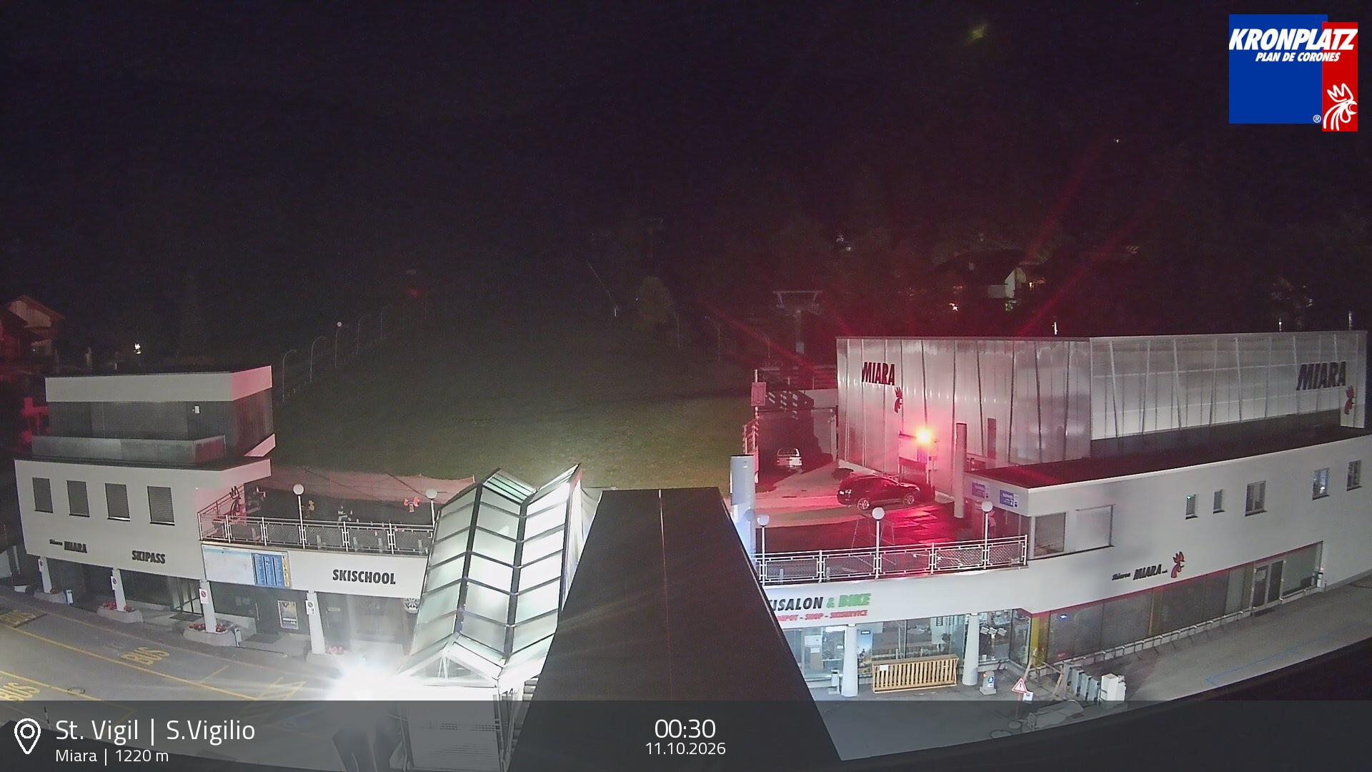 Archived image Webcam Base station Miara, Plan de Corones