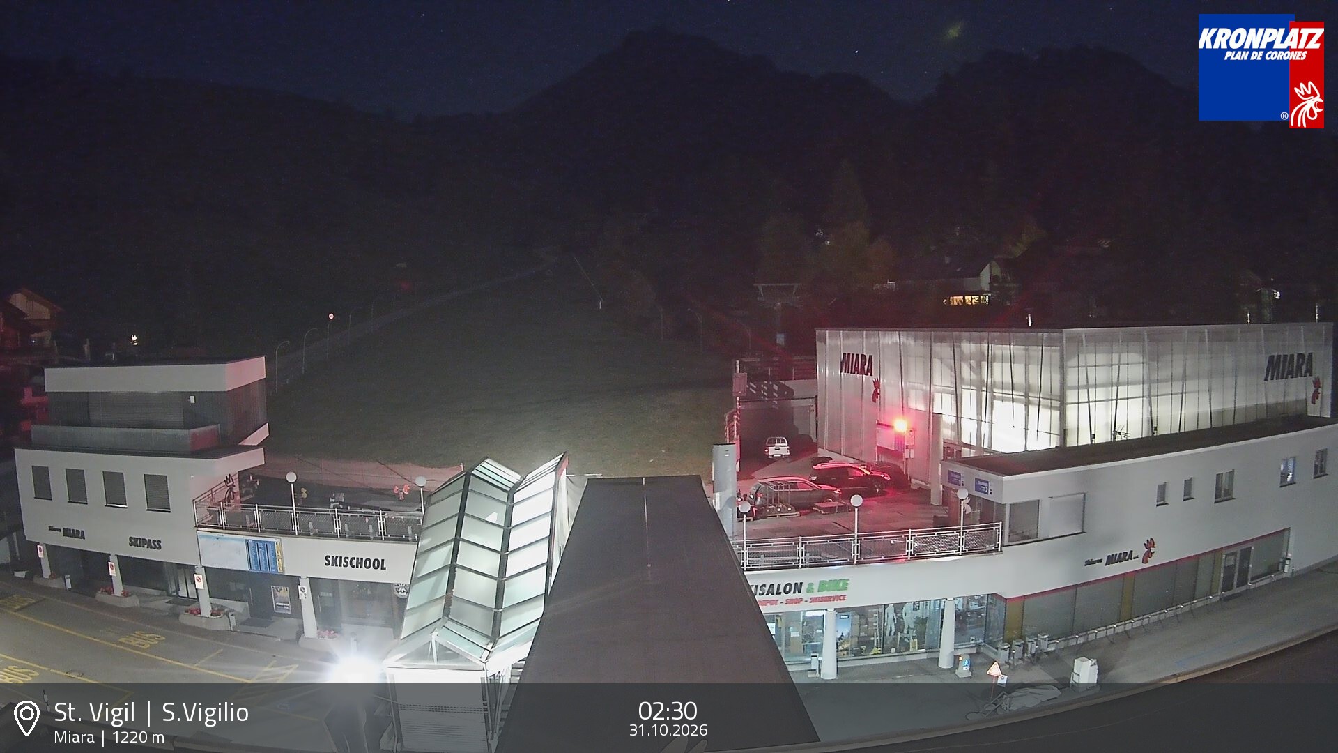 Archived image Webcam Base station Miara, Plan de Corones
