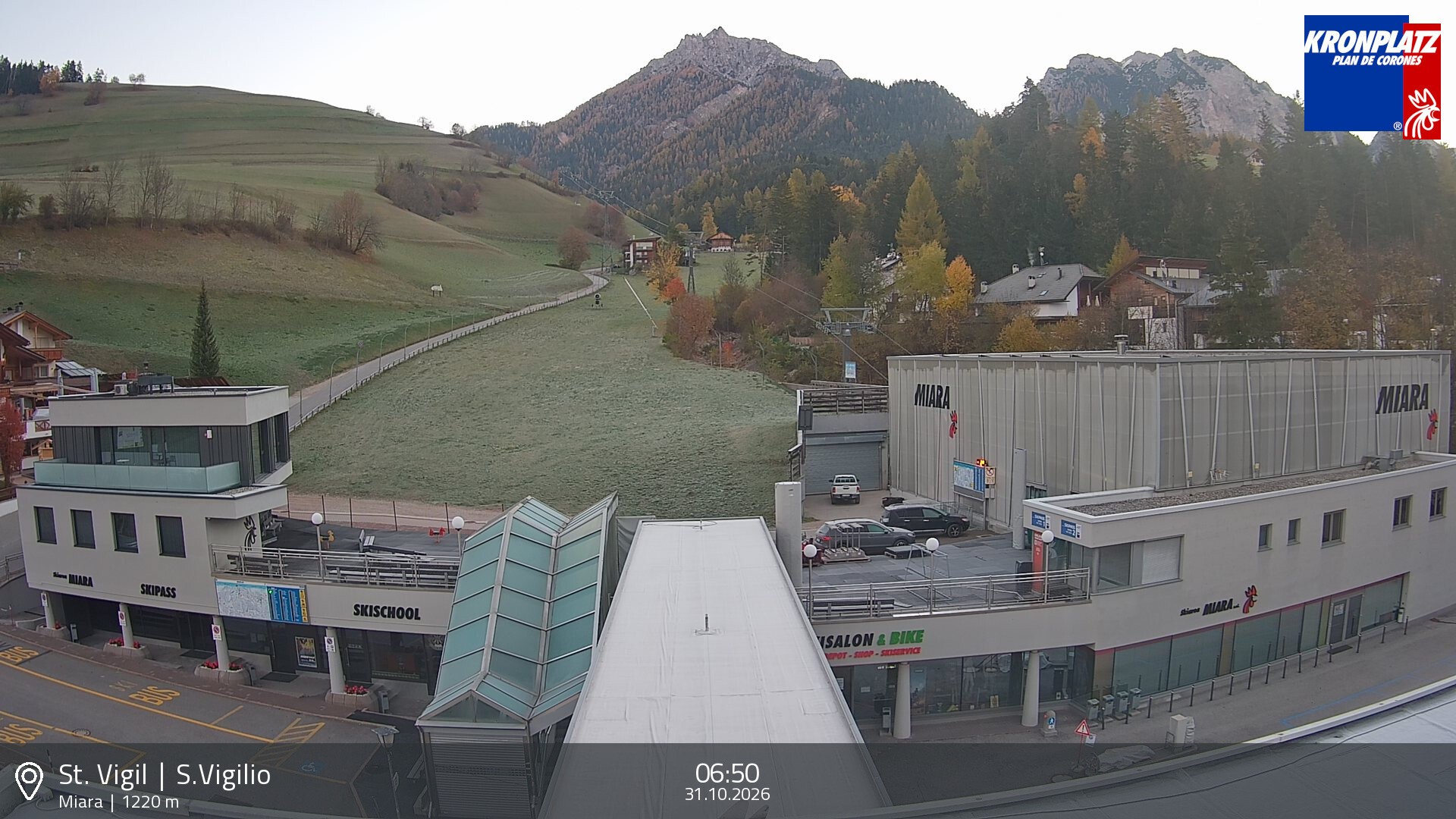 Archived image Webcam Base station Miara, Plan de Corones