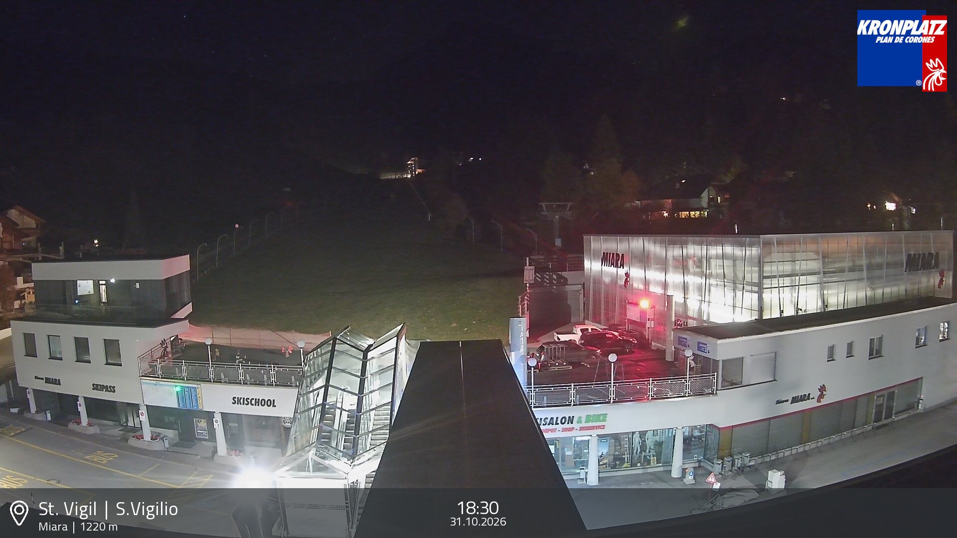 Archived image Webcam Base station Miara, Plan de Corones