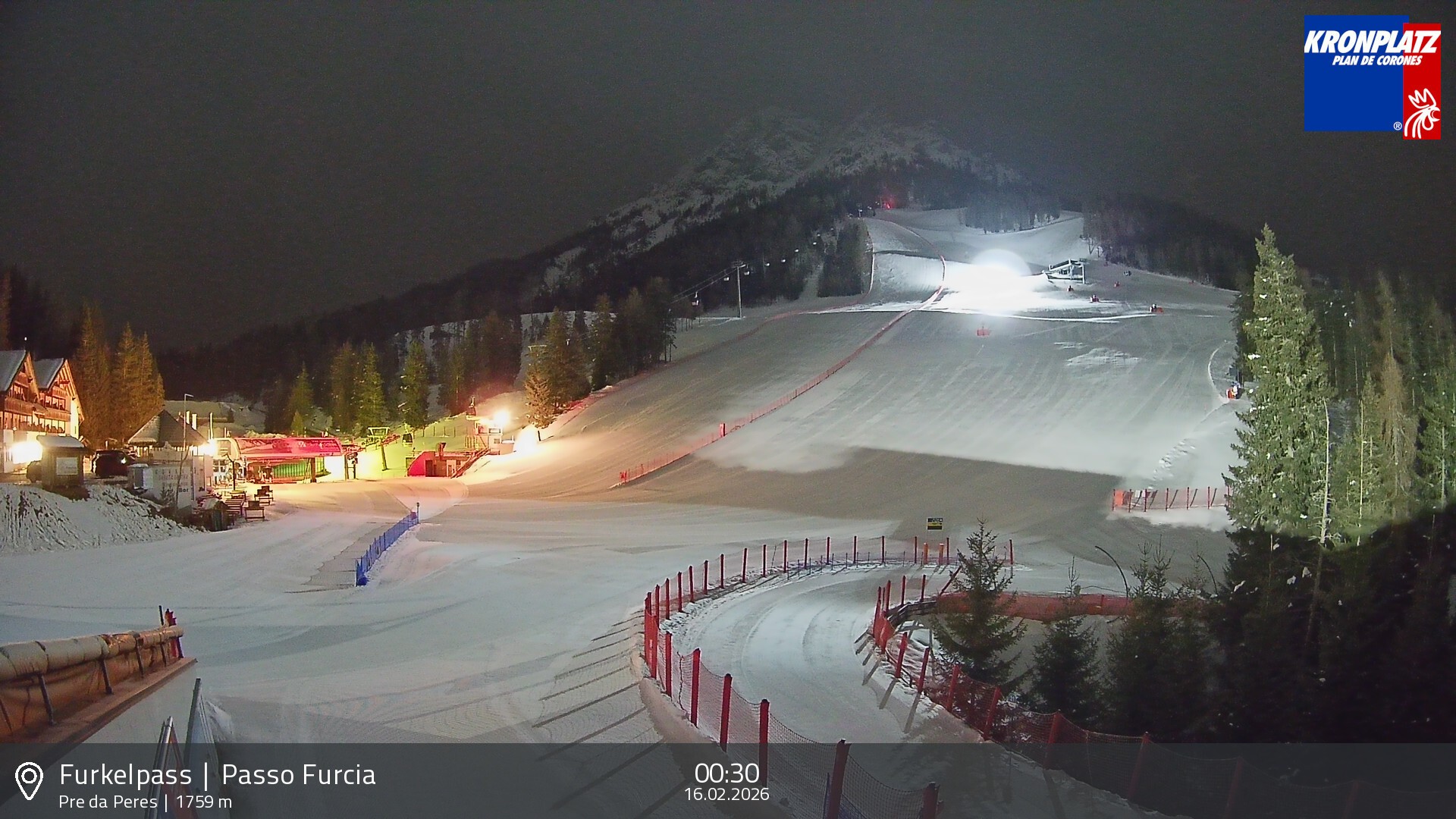 Archived image Webcam Base station Passo Furcia, Plan de Corones