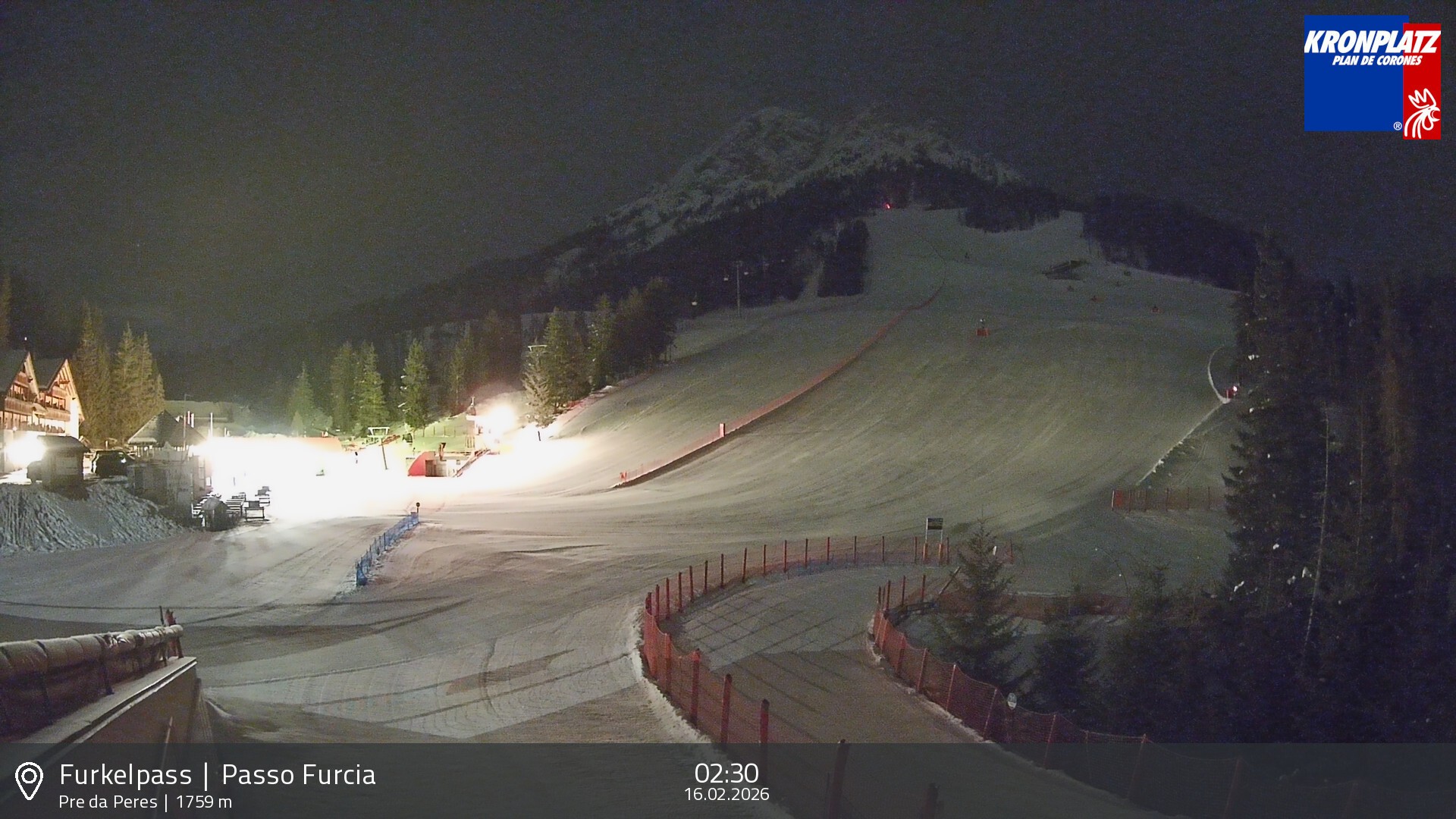 Archived image Webcam Base station Passo Furcia, Plan de Corones