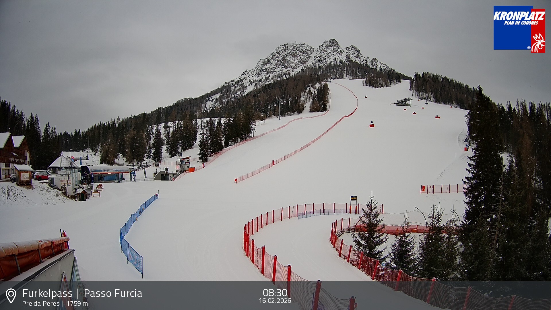 Archived image Webcam Base station Passo Furcia, Plan de Corones