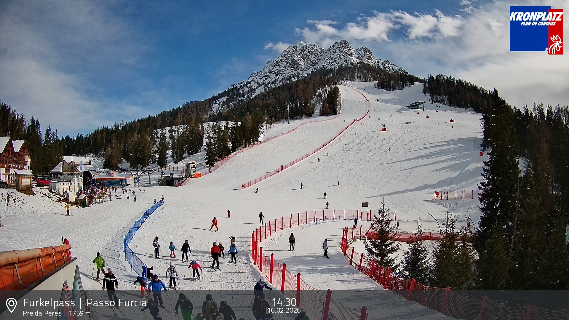 Archived image Webcam Base station Passo Furcia, Plan de Corones