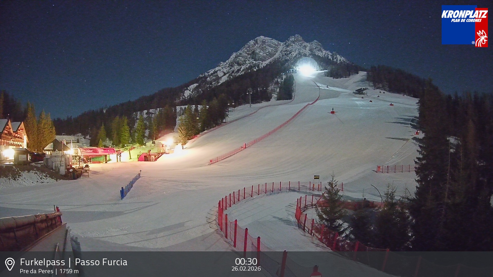 Archived image Webcam Base station Passo Furcia, Plan de Corones