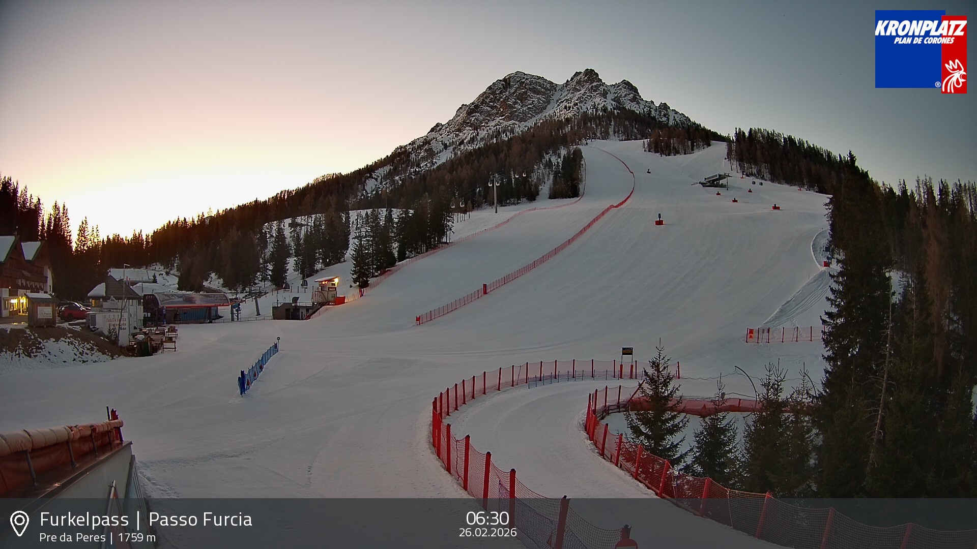 Archived image Webcam Base station Passo Furcia, Plan de Corones