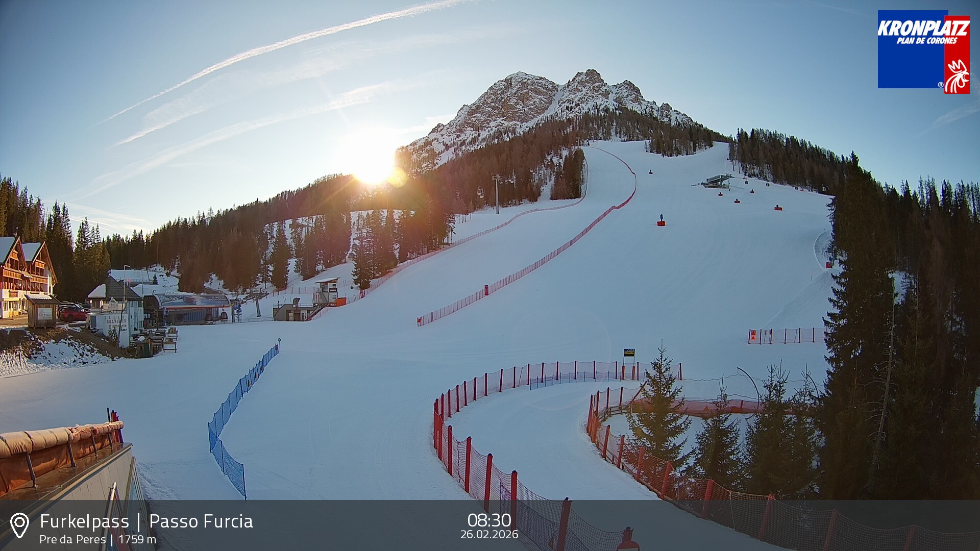 Archived image Webcam Base station Passo Furcia, Plan de Corones