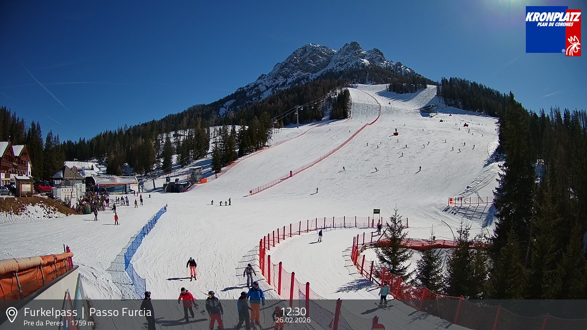 Archived image Webcam Base station Passo Furcia, Plan de Corones