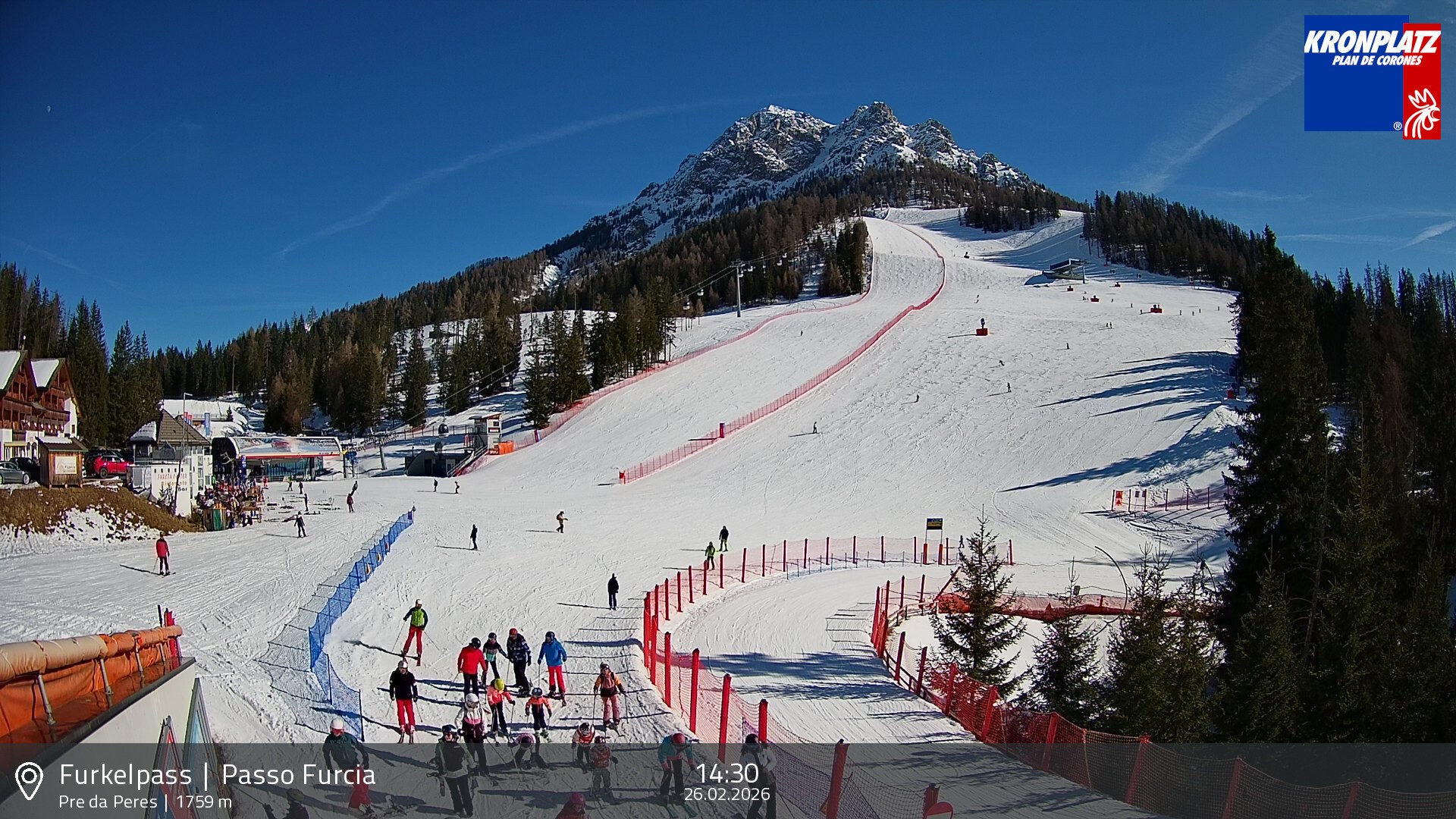 Archived image Webcam Base station Passo Furcia, Plan de Corones