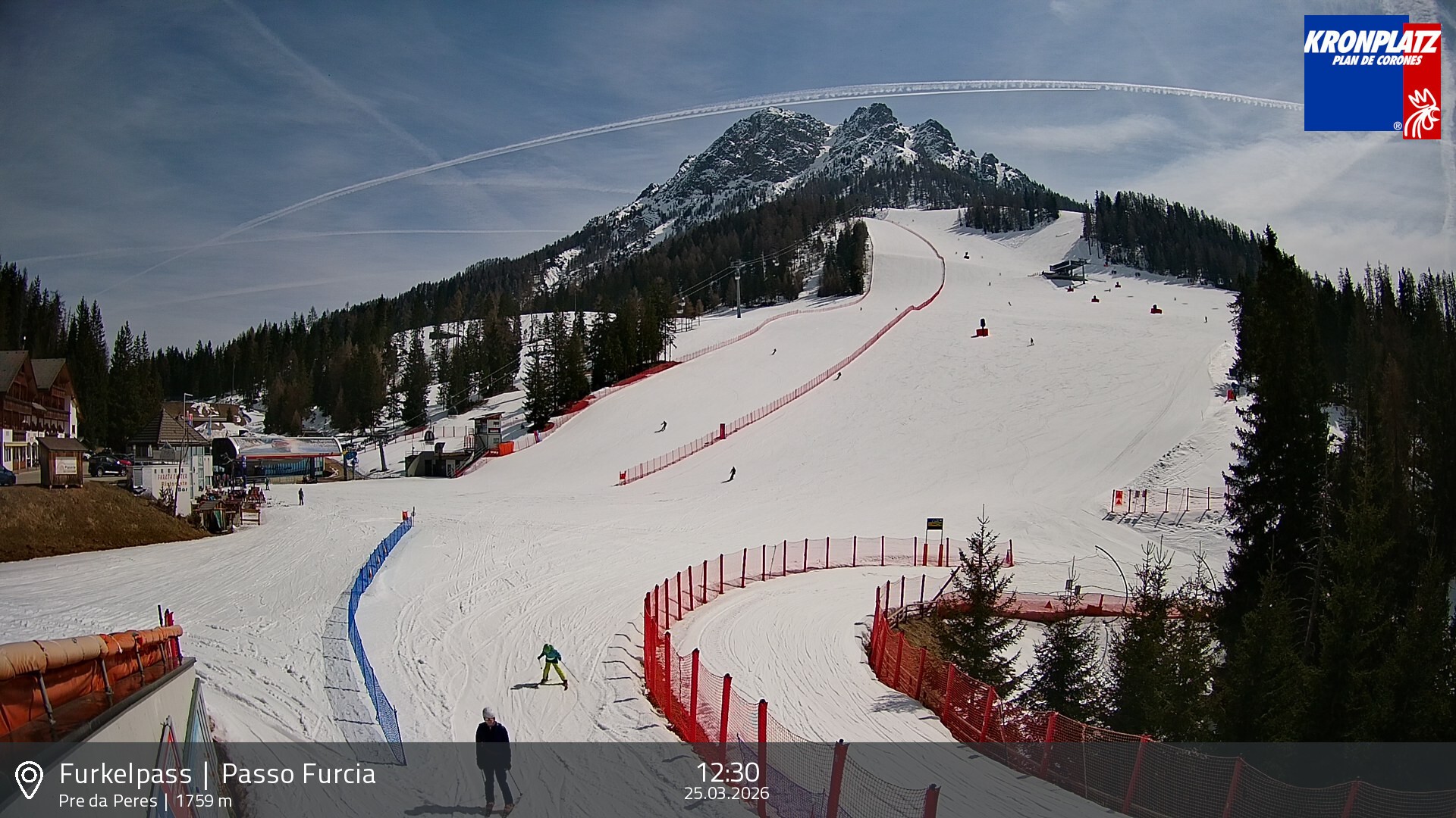 Archived image Webcam Base station Passo Furcia, Plan de Corones