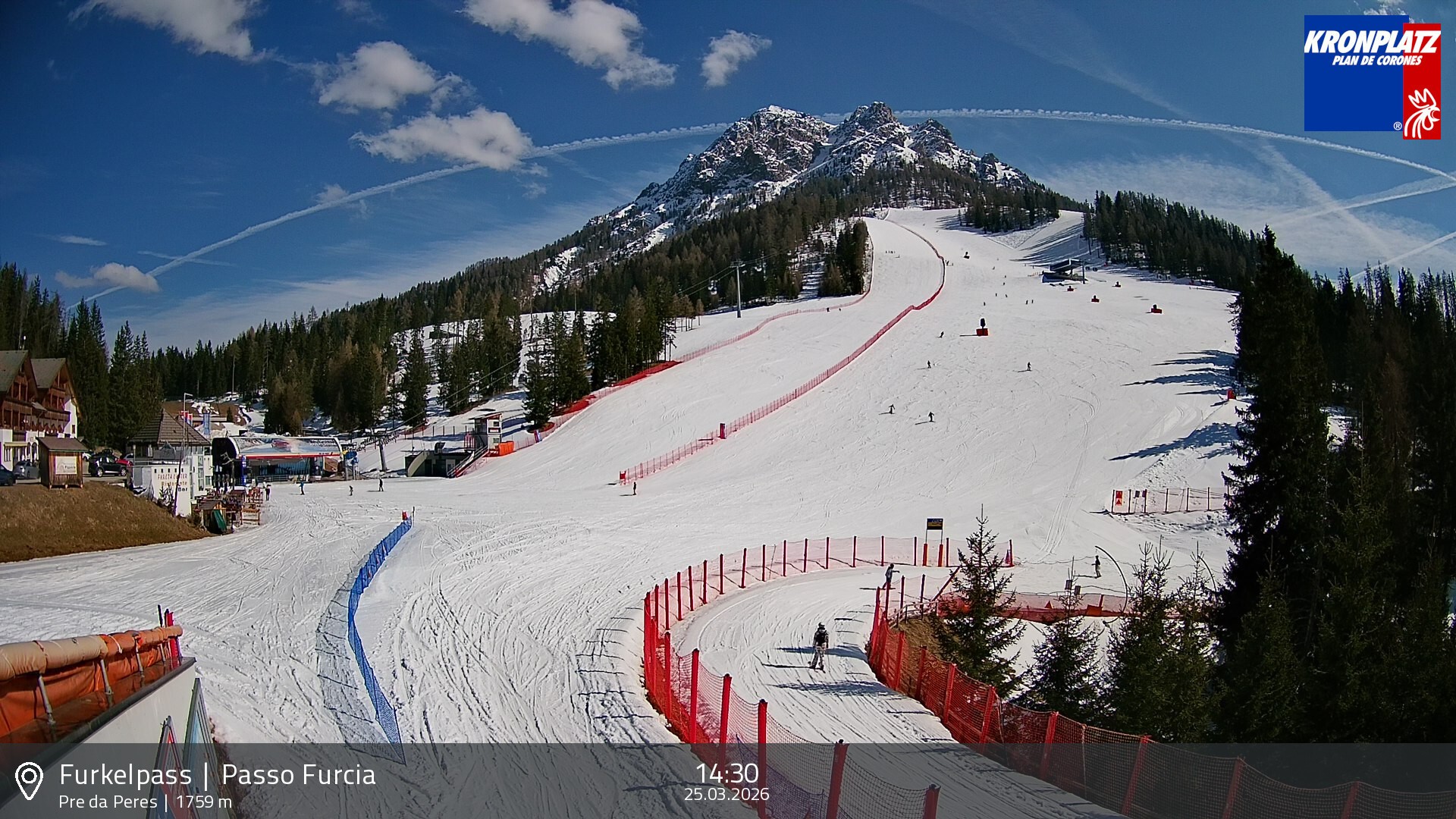 Archived image Webcam Base station Passo Furcia, Plan de Corones