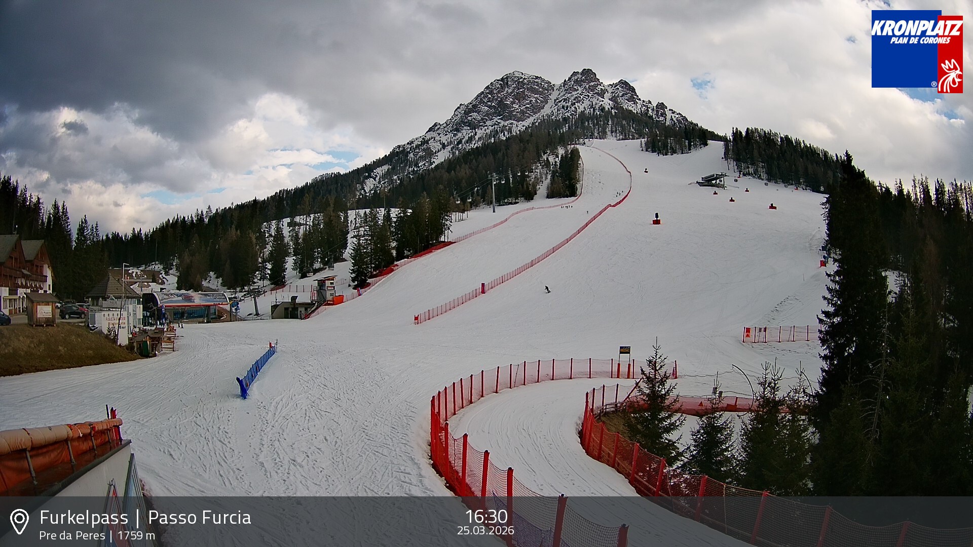 Archived image Webcam Base station Passo Furcia, Plan de Corones