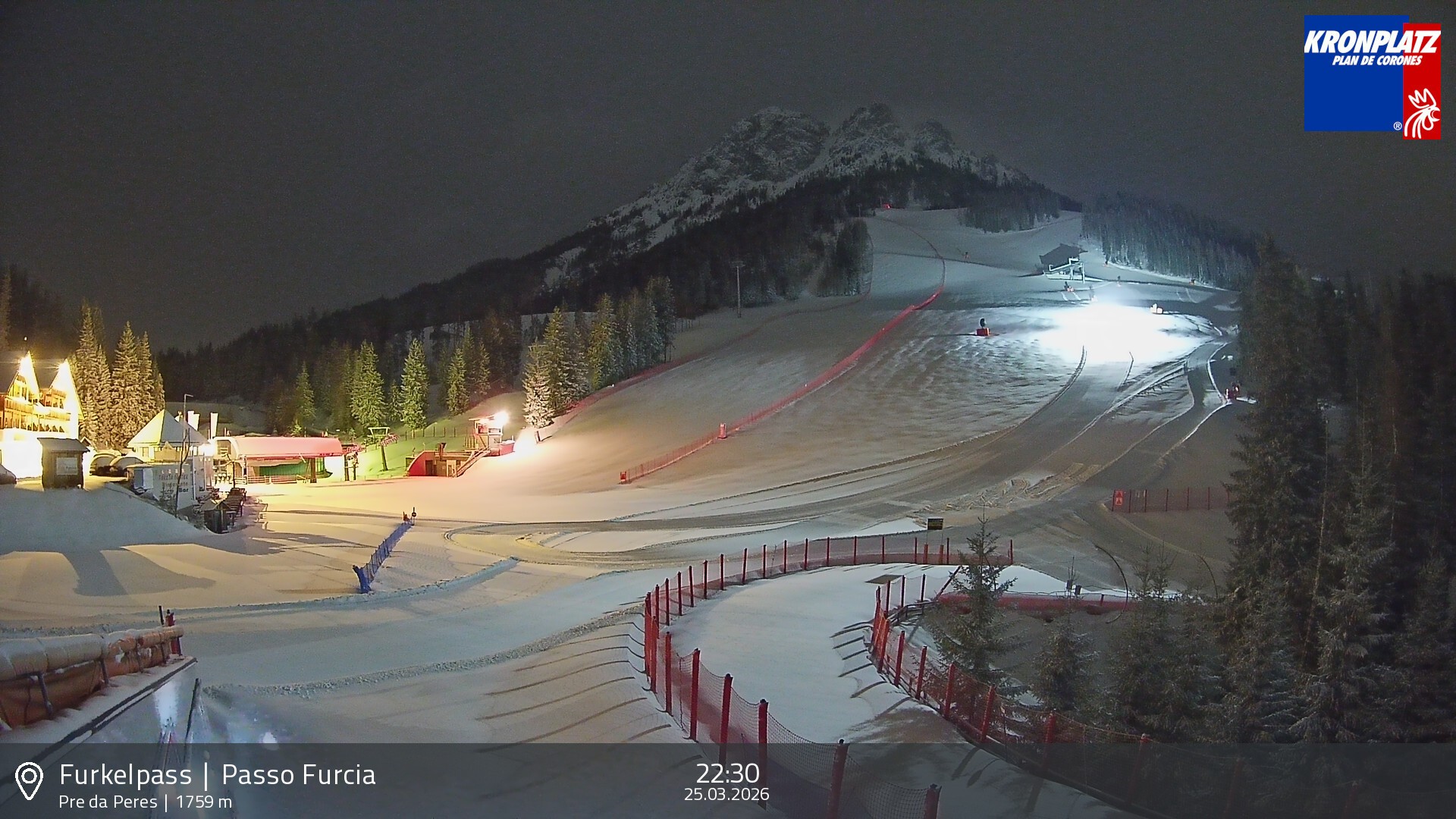 Archived image Webcam Base station Passo Furcia, Plan de Corones