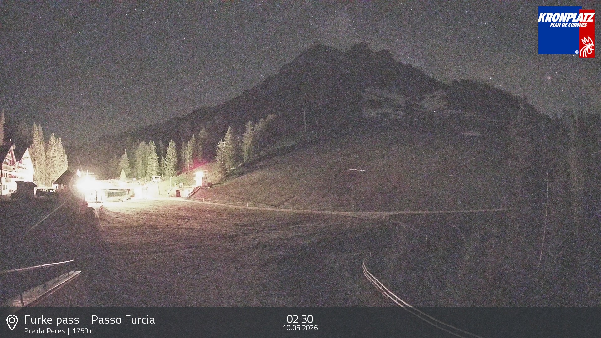 Archived image Webcam Base station Passo Furcia, Plan de Corones