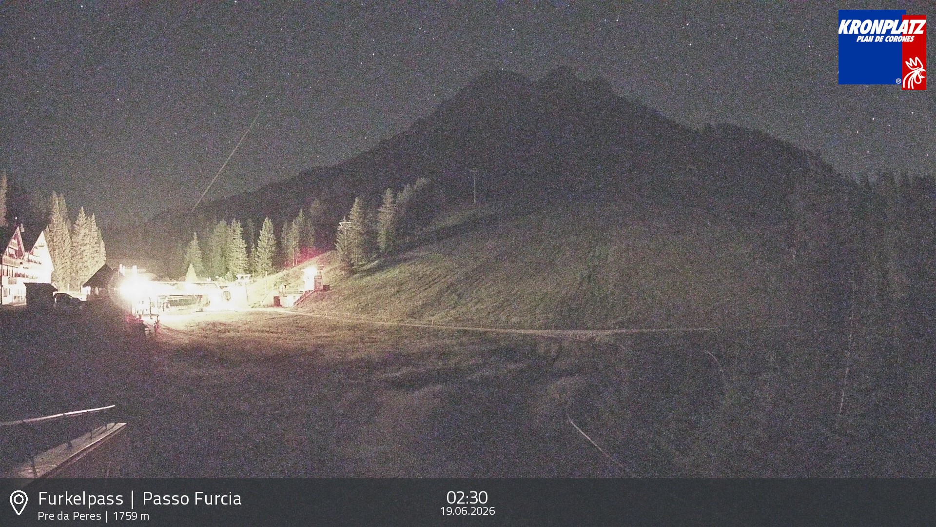 Archived image Webcam Base station Passo Furcia, Plan de Corones