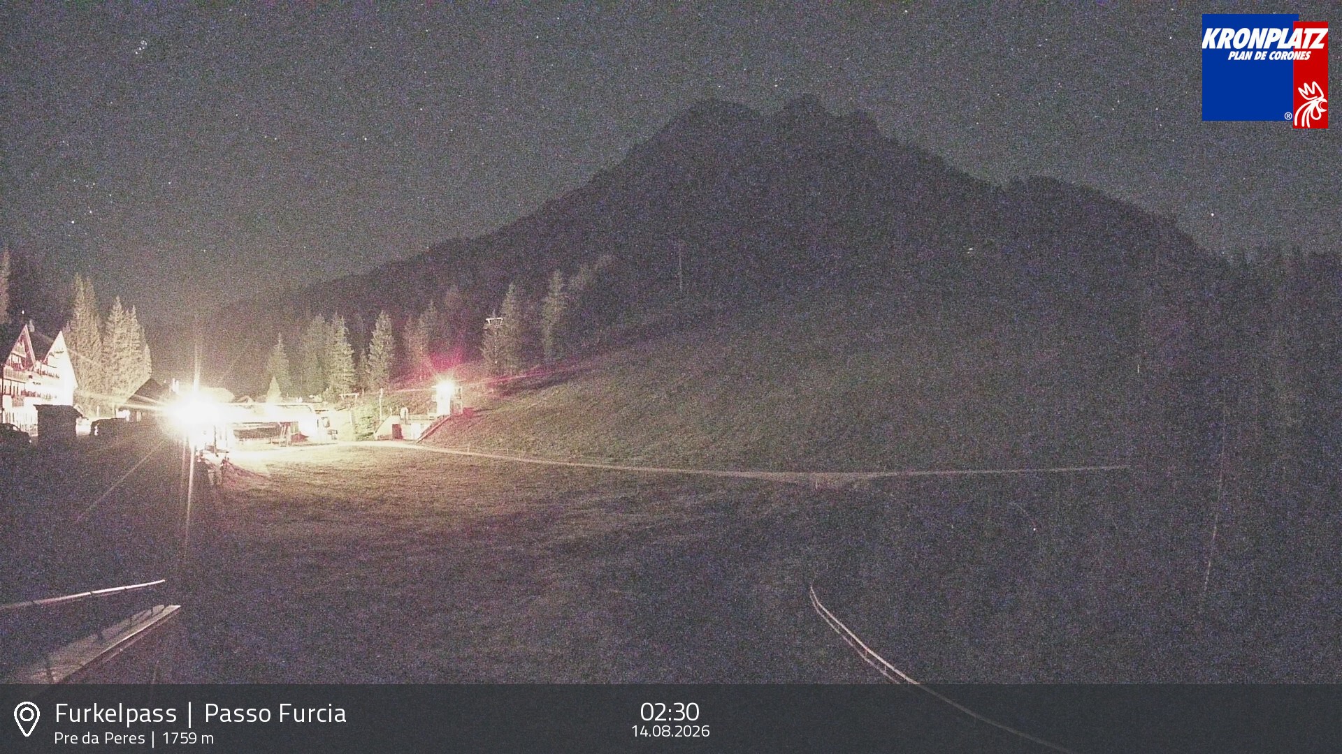 Archived image Webcam Base station Passo Furcia, Plan de Corones