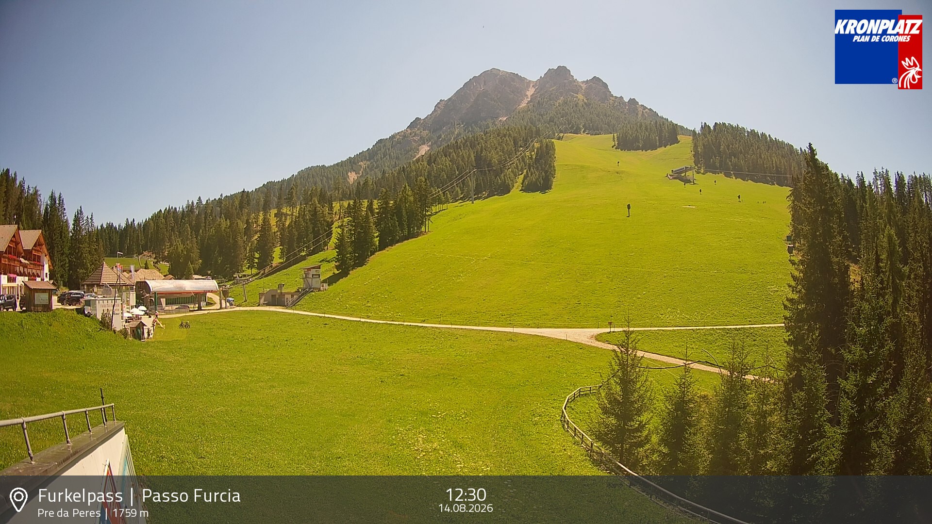 Archived image Webcam Base station Passo Furcia, Plan de Corones