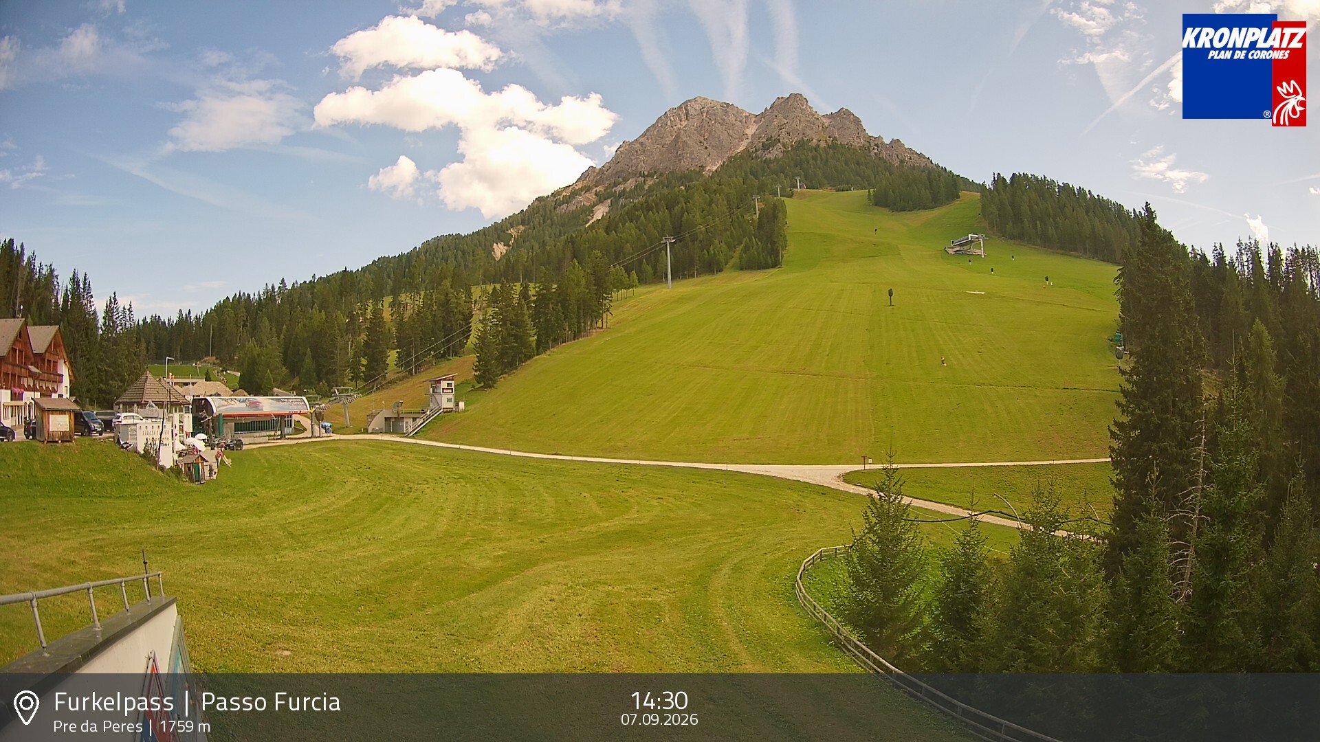 Archiv Foto Webcam Talstation Furkelpass, Kronplatz