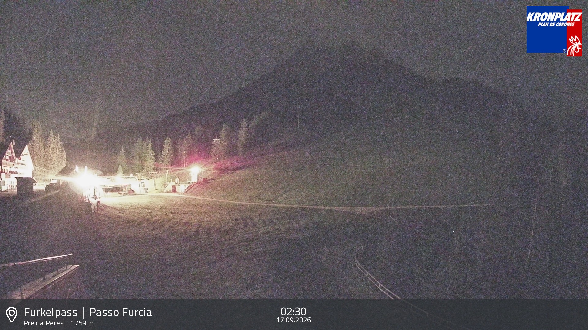 Archived image Webcam Base station Passo Furcia, Plan de Corones