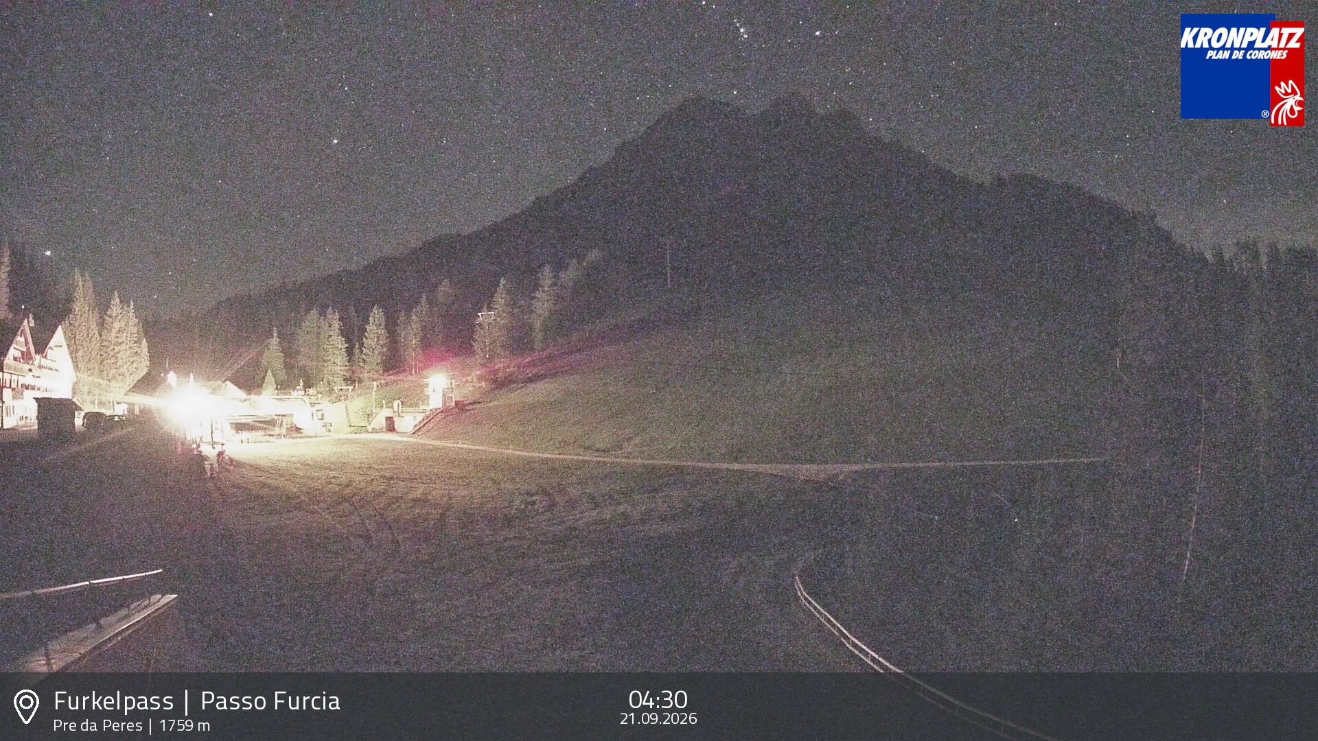 Archived image Webcam Base station Passo Furcia, Plan de Corones