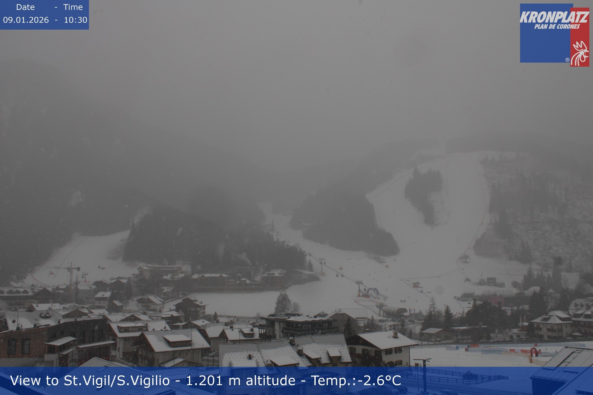 Archiv Foto Webcam St. Vigil am Kronplatz, Südtirol