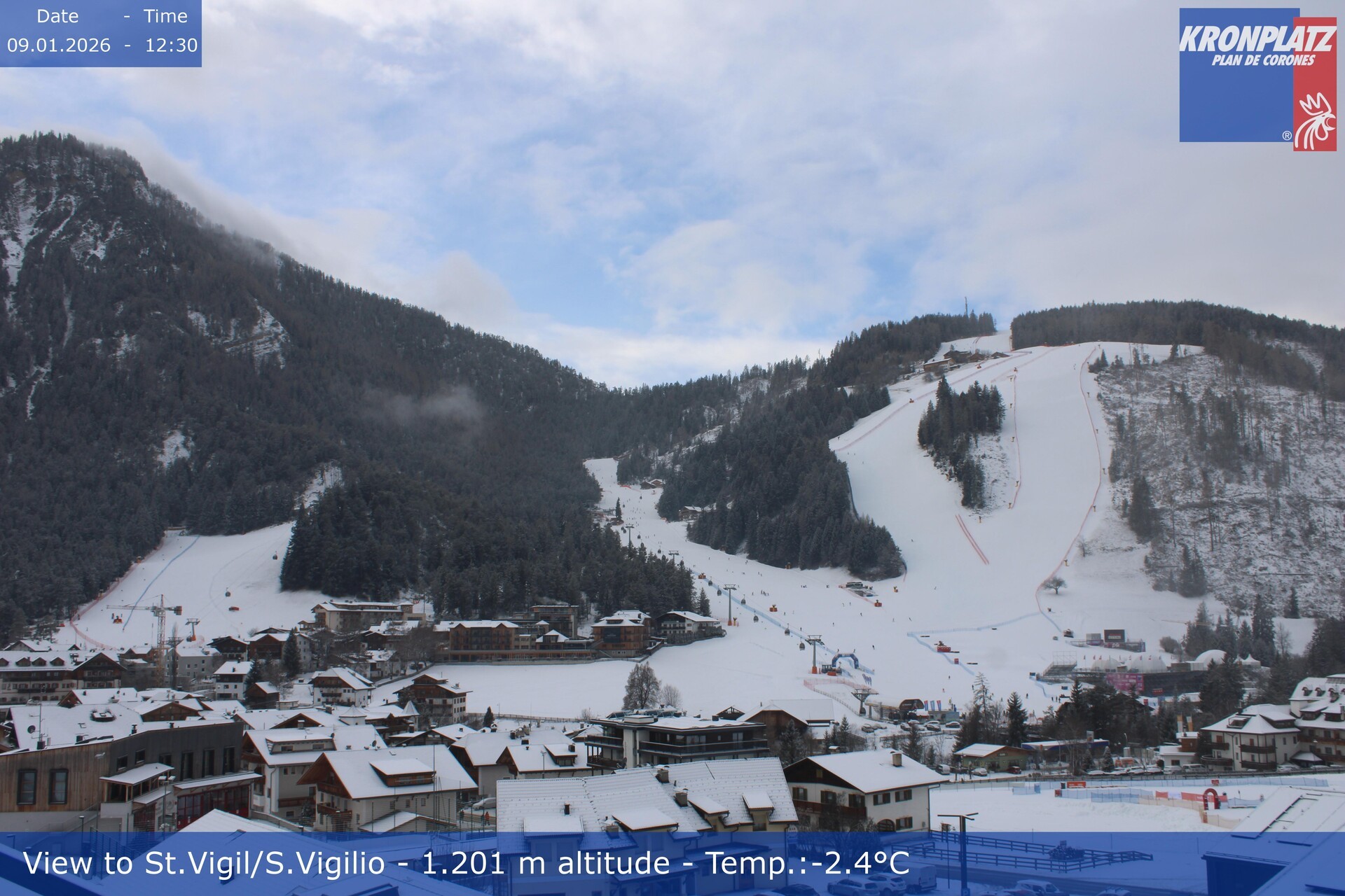 Archiv Foto Webcam St. Vigil am Kronplatz, Südtirol