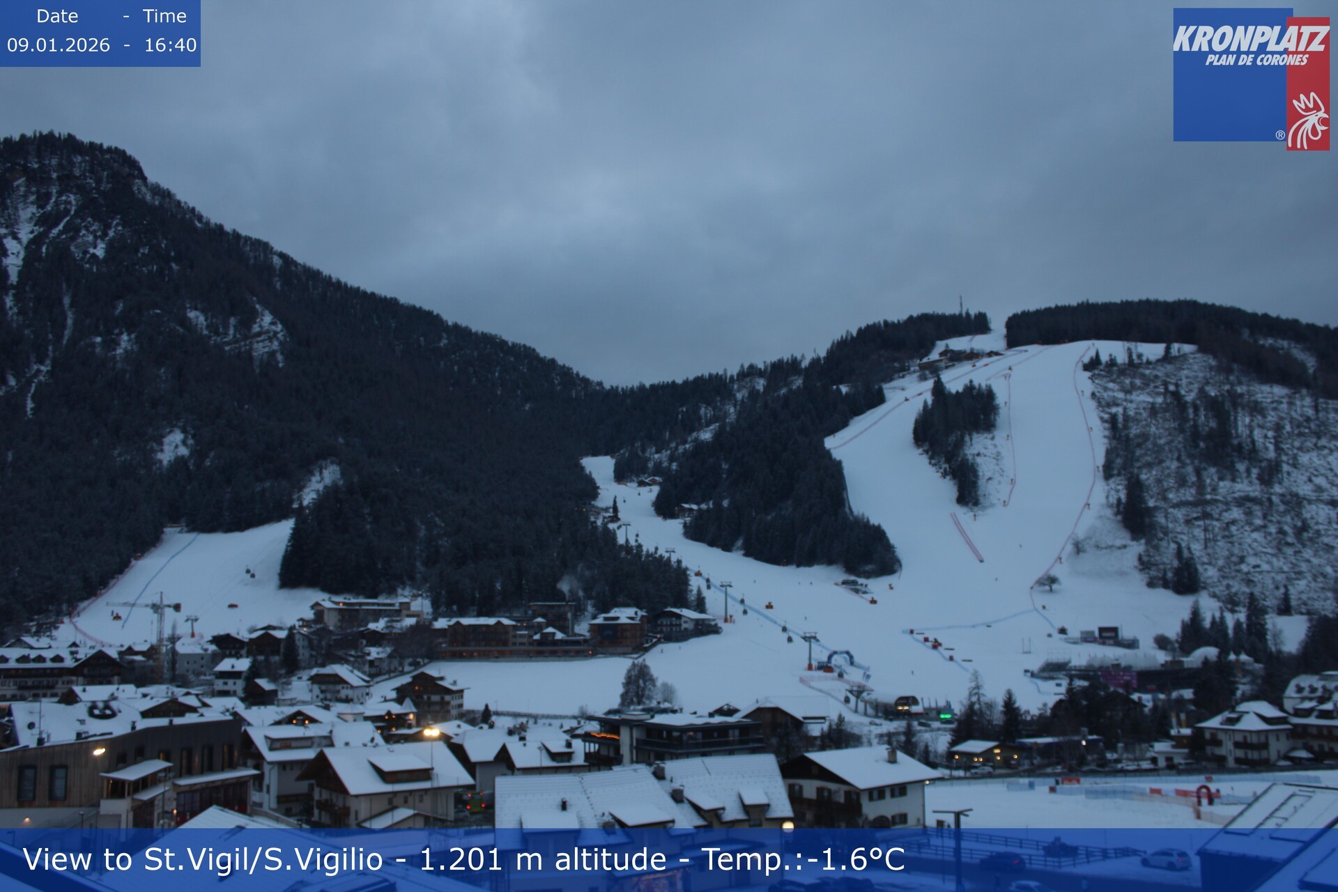 Archiv Foto Webcam St. Vigil am Kronplatz, Südtirol