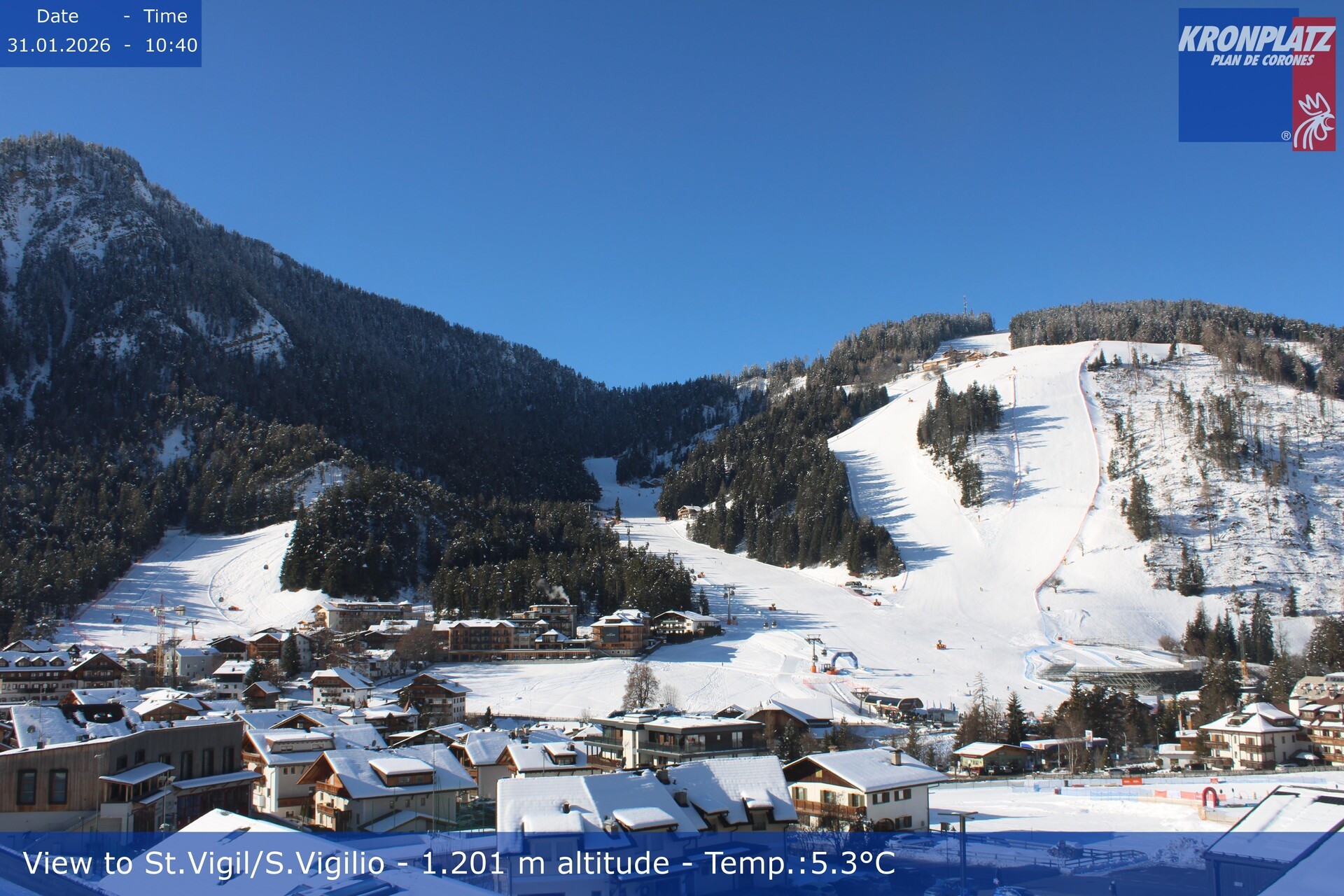 Archiv Foto Webcam St. Vigil am Kronplatz, Südtirol