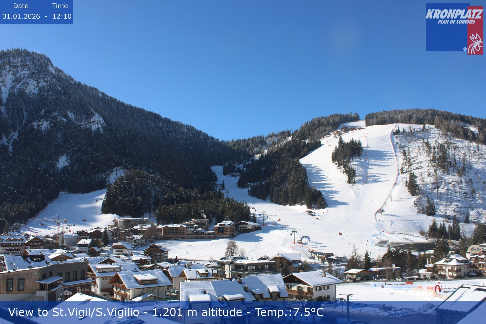 Archiv Foto Webcam St. Vigil am Kronplatz, Südtirol