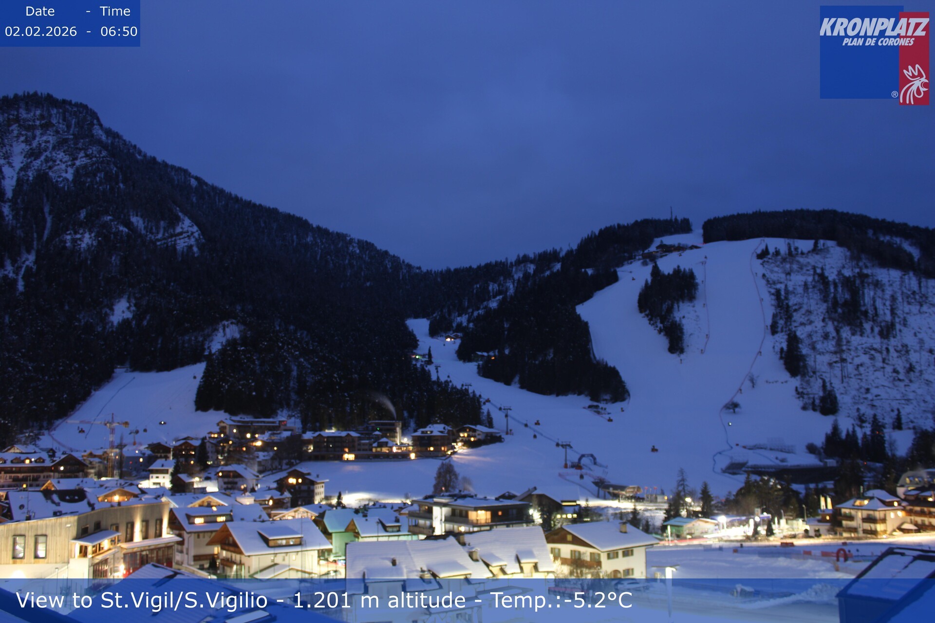 Archiv Foto Webcam St. Vigil am Kronplatz, Südtirol