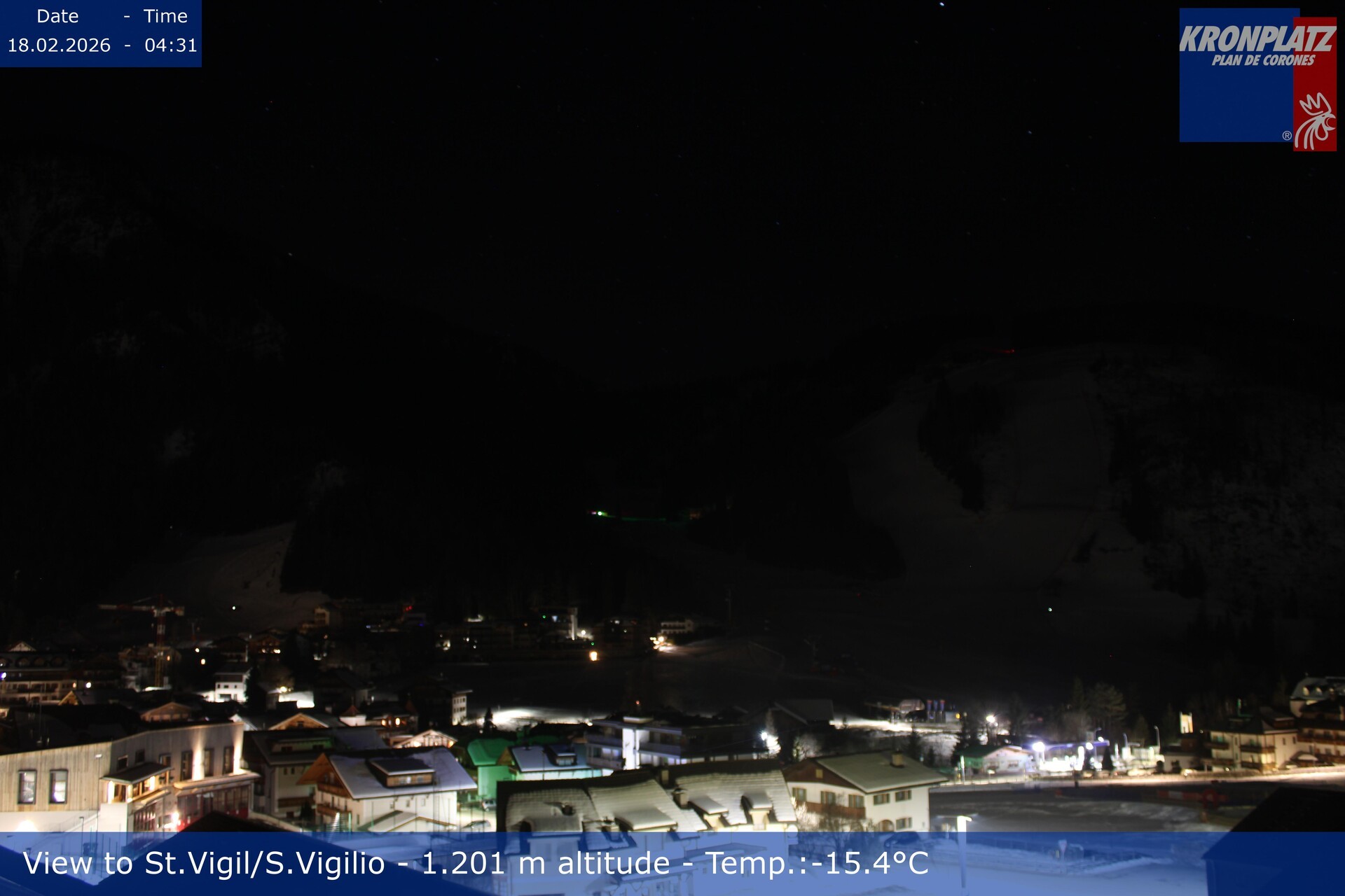 Archived image Webcam San Vigilio at Plan de Corones, South Tyrol