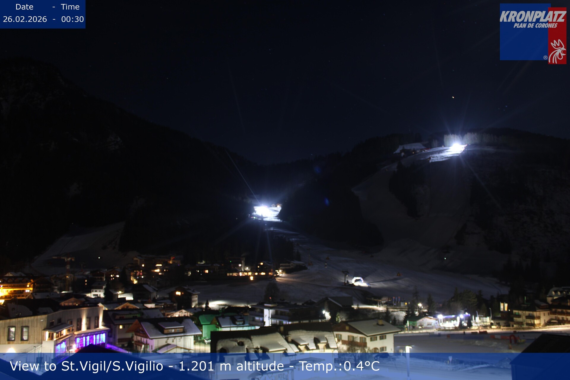 Archived image Webcam San Vigilio at Plan de Corones, South Tyrol