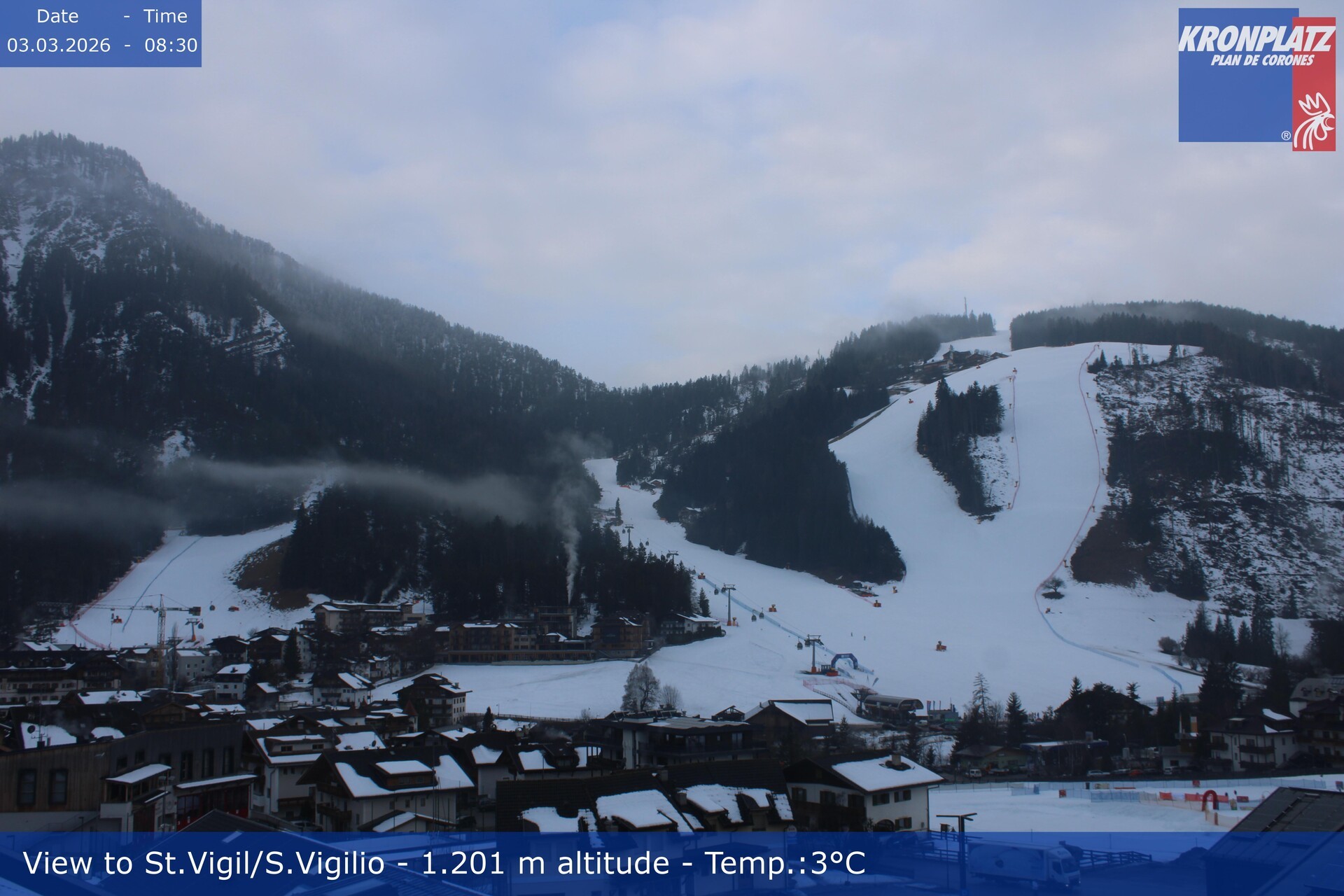 Archiv Foto Webcam St. Vigil am Kronplatz, Südtirol