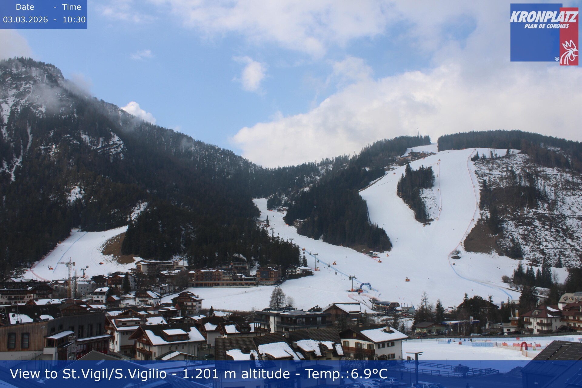 Archiv Foto Webcam St. Vigil am Kronplatz, Südtirol